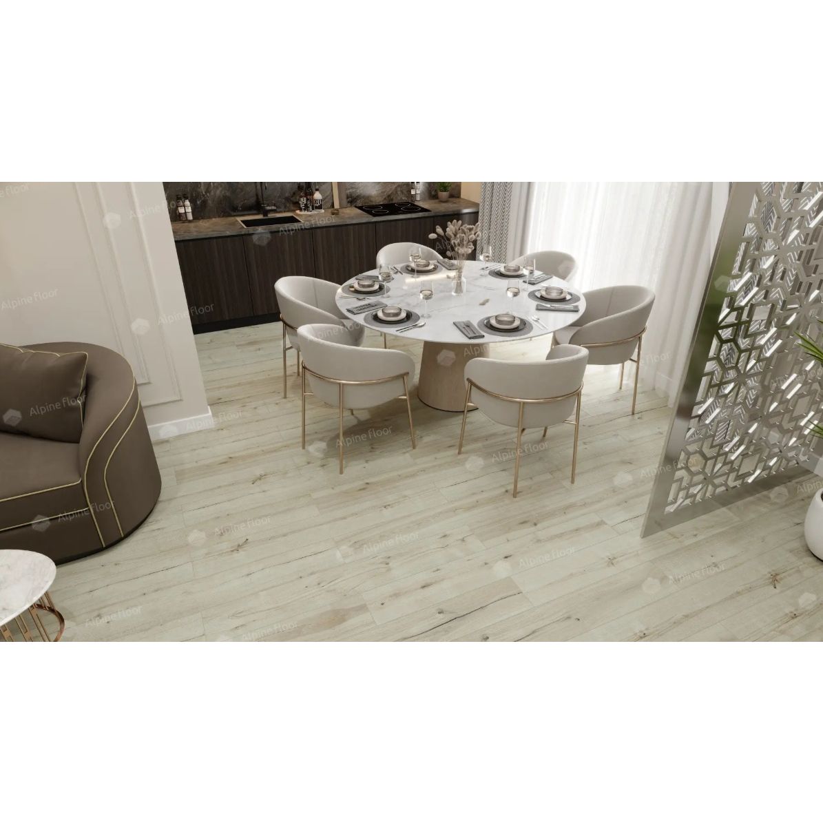 Ламинат Alpine Floor by Classen (Альпин Флор бай Классен) Aqua Life 8/33 Дуб Эмпуриабрава (Oak Empuriabrava), Lf103-06