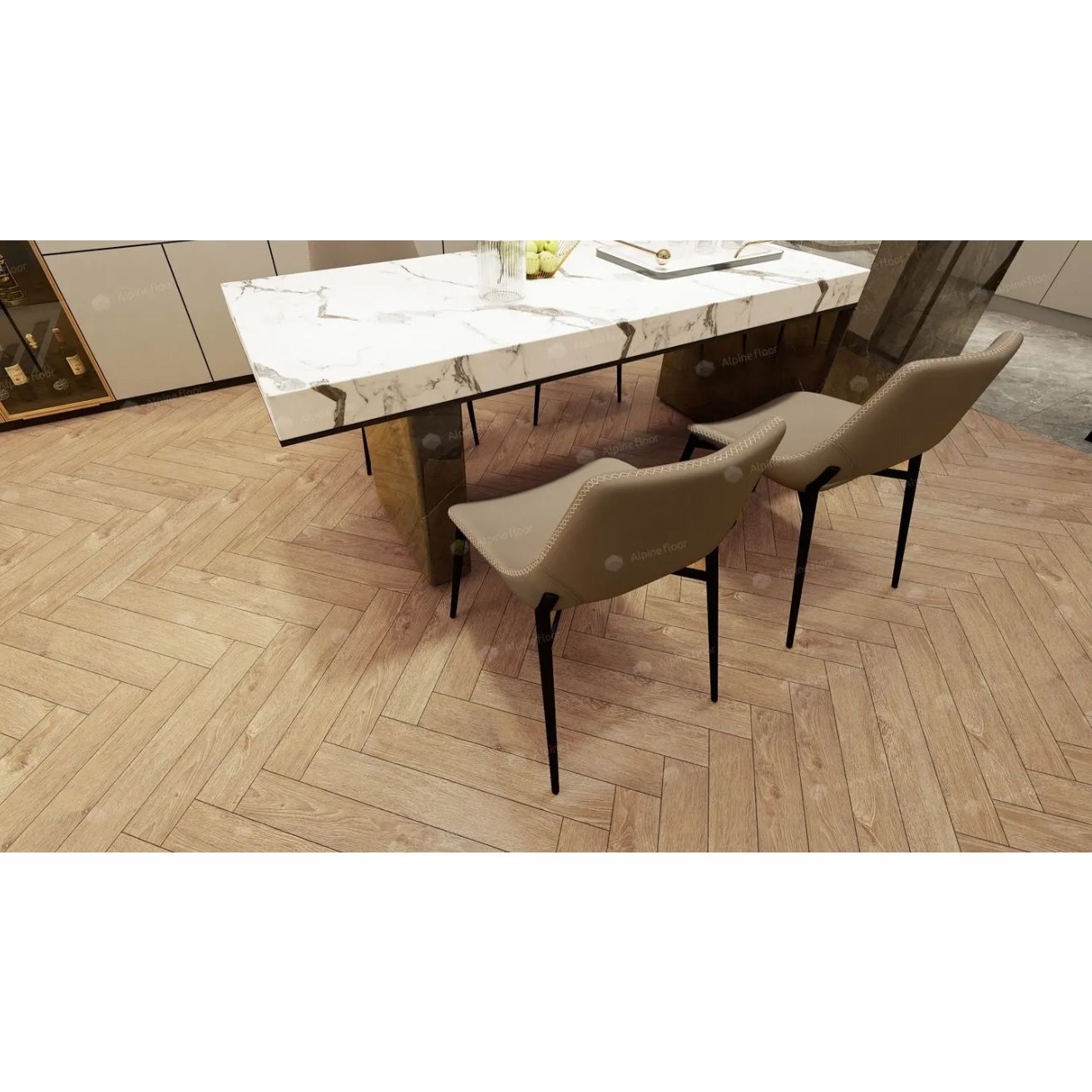 Ламинат Alpine Floor Original (Альпин Флор Орижинал) Herringbone 12 12/34 Дуб Пьемонт (Oak Piedmont), Lf105-06
