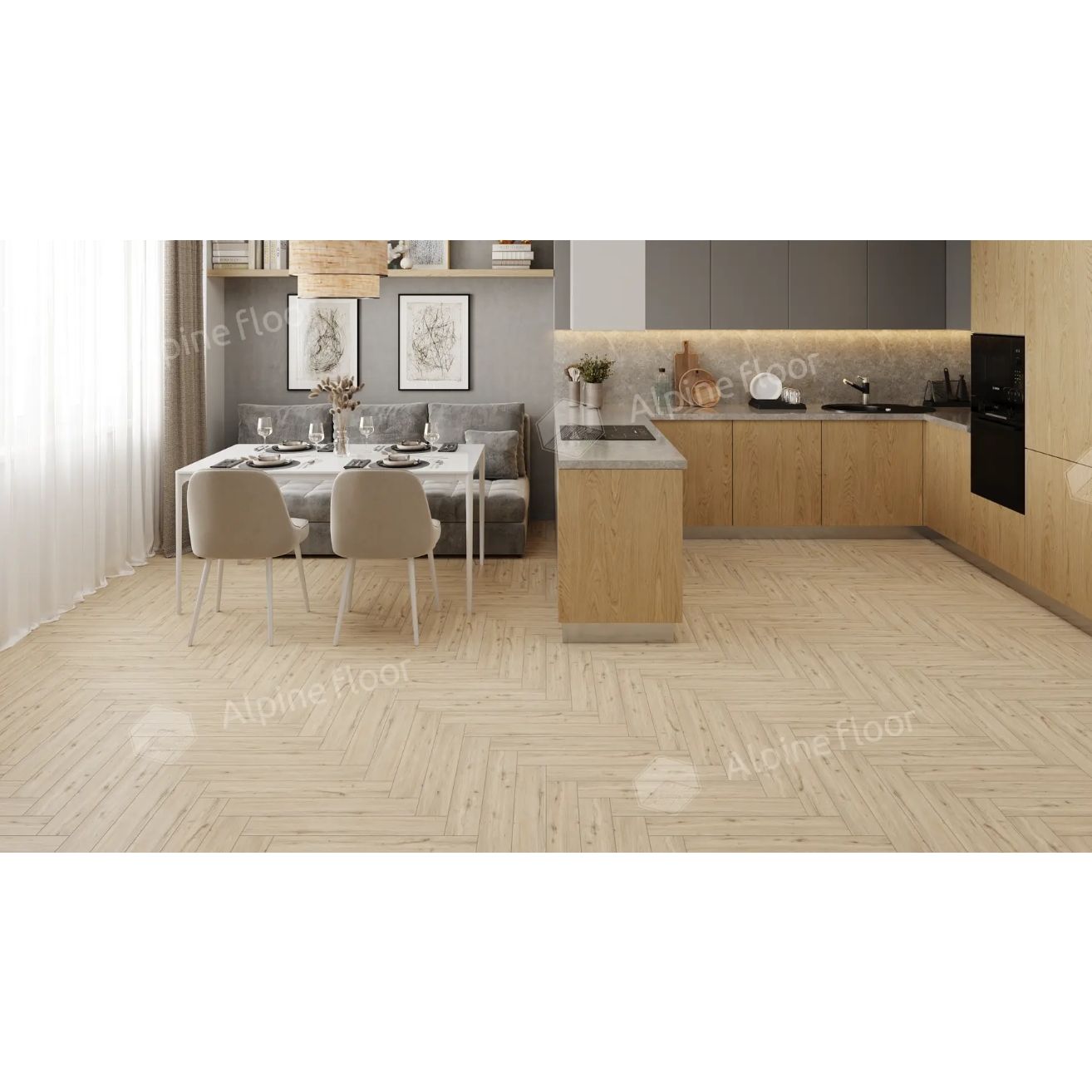 Ламинат Alpine Floor Original (Альпин Флор Орижинал) Herringbone 12 12/34 Дуб Умбрия (Oak Umbria), Lf105-11