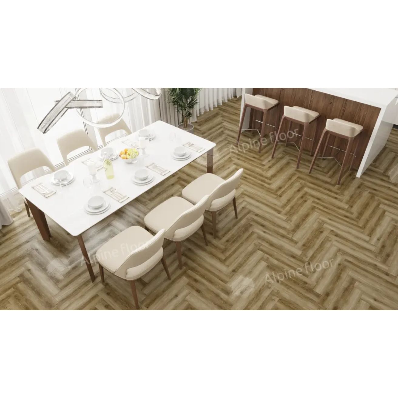 Ламинат Alpine Floor Original (Альпин Флор Орижинал) Herringbone 12 Pro 12/34 Дуб Орлеан (Oak Orleans), Lf106-08