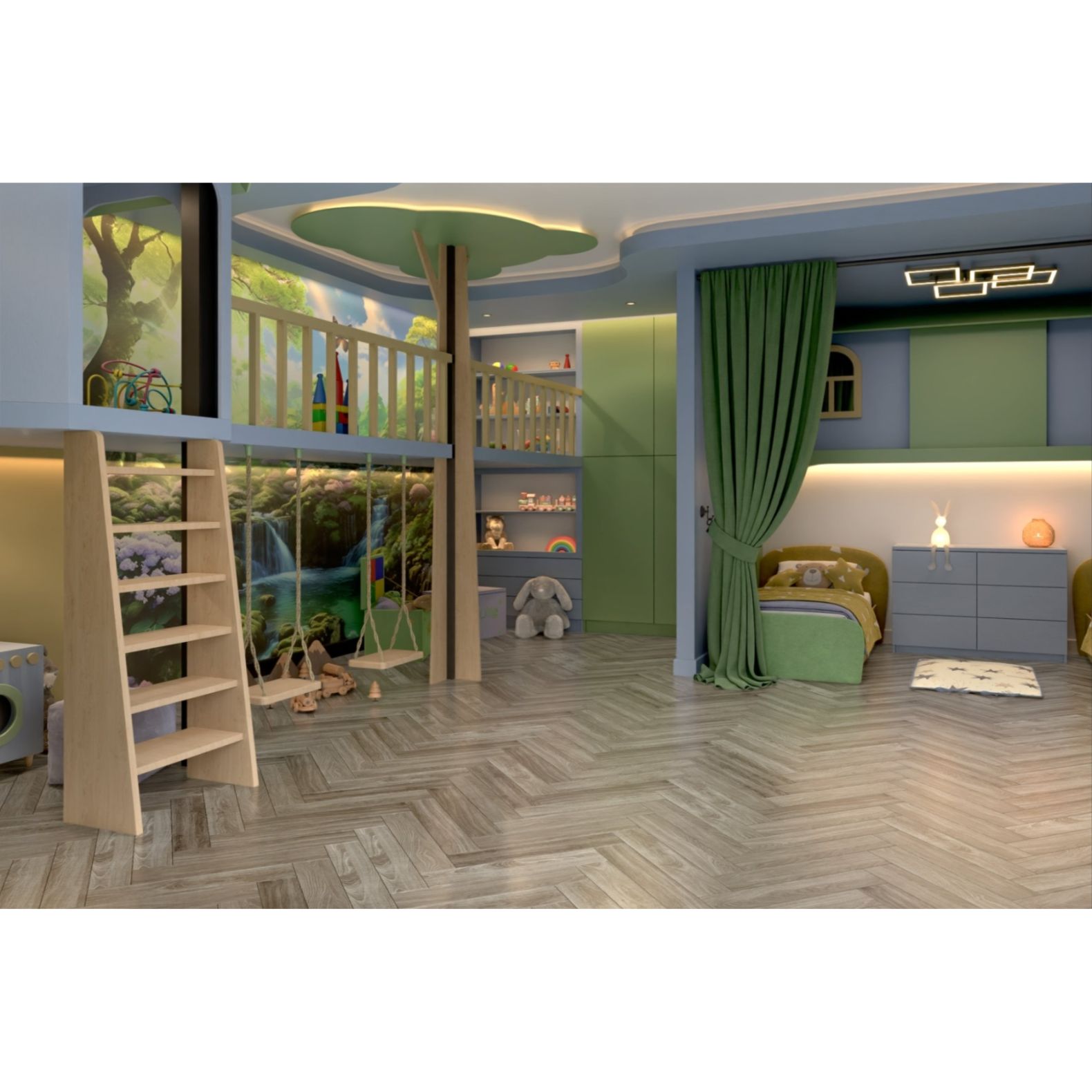 Инженерный двухслойный паркет Damy Floor (Дэми Флор) Luxury Английская елка Евростандарт Скандинавский 600х90х15 мм
