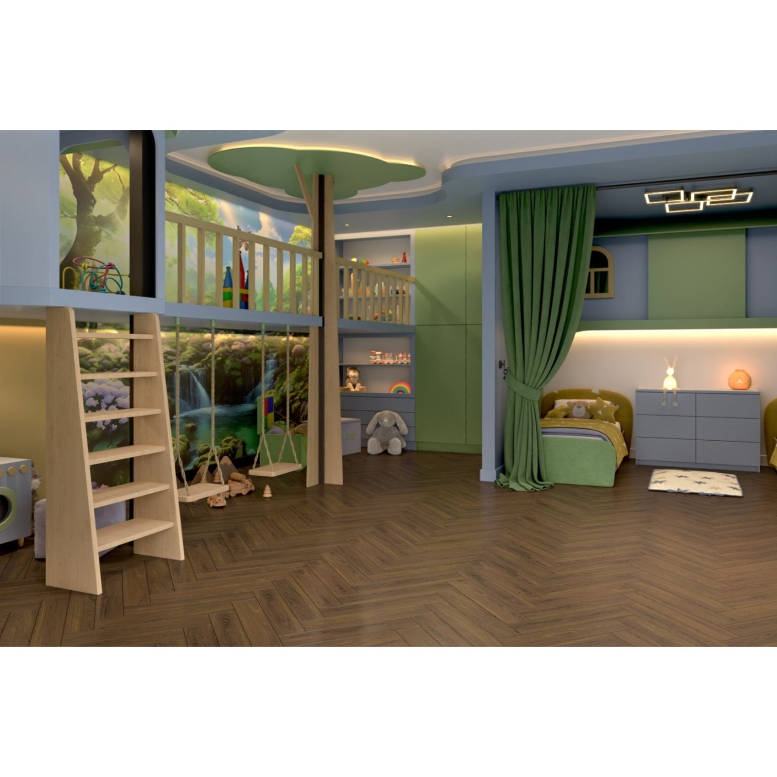 Инженерный двухслойный паркет Damy Floor (Дэми Флор) Luxury Английская елка Евростандарт Ореховый 600х90х15 мм