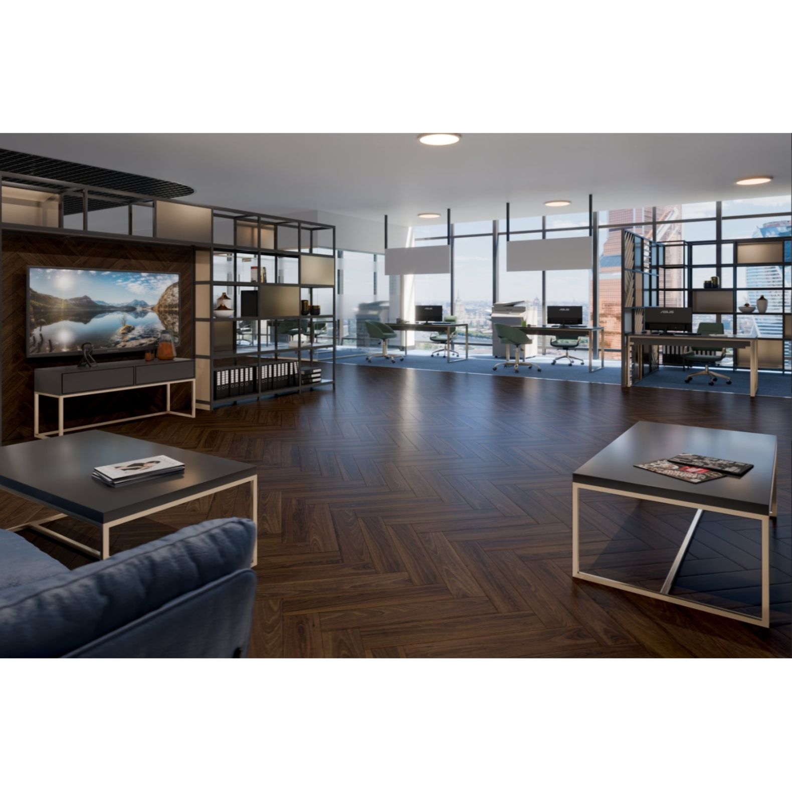 Инженерный двухслойный паркет Damy Floor (Дэми Флор) Luxury Английская елка Евростандарт Каштановый 600х90х15 мм