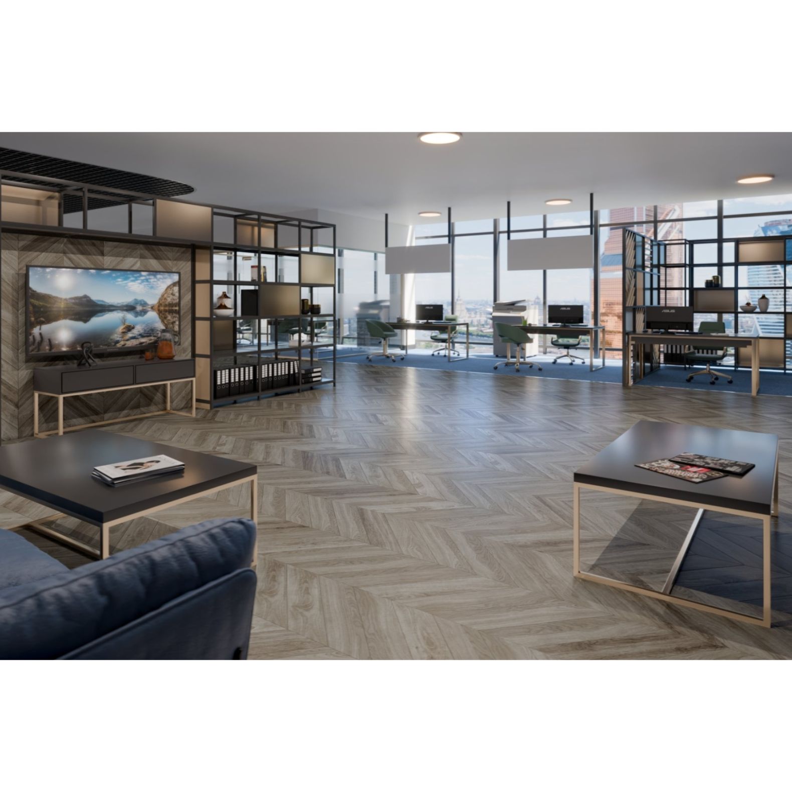 Инженерный двухслойный паркет Damy Floor (Дэми Флор) Luxury Французская елка Евростандарт Скандинавский 620х120х15 мм