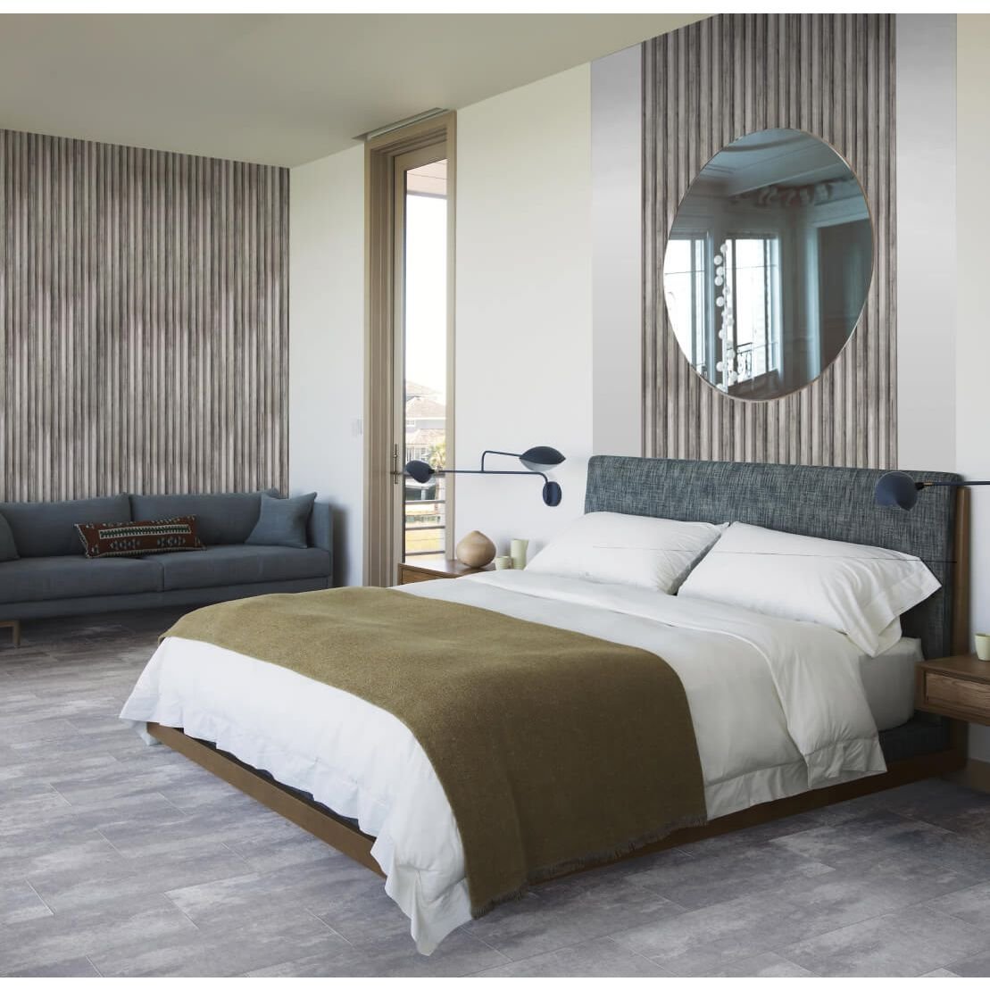 Виниловая плитка ПВХ Royce (Ройс) SPC Qvadro 4/42 Бетон Кейптаун (Concrete Cape Town), Q1957