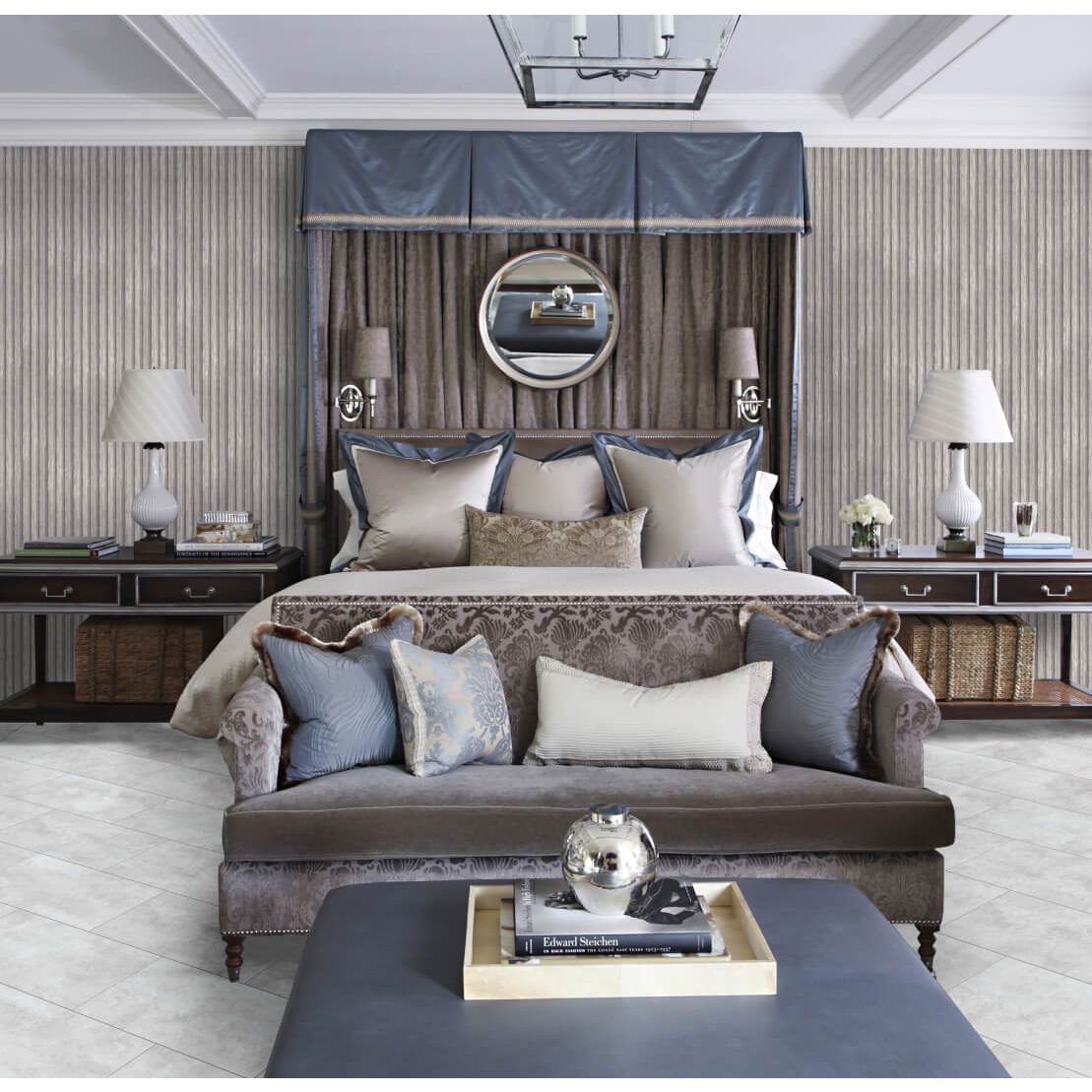 Виниловая плитка ПВХ Royce (Ройс) SPC Qvadro 4/42 Бетон Аруа (Concrete Arua), Q1960