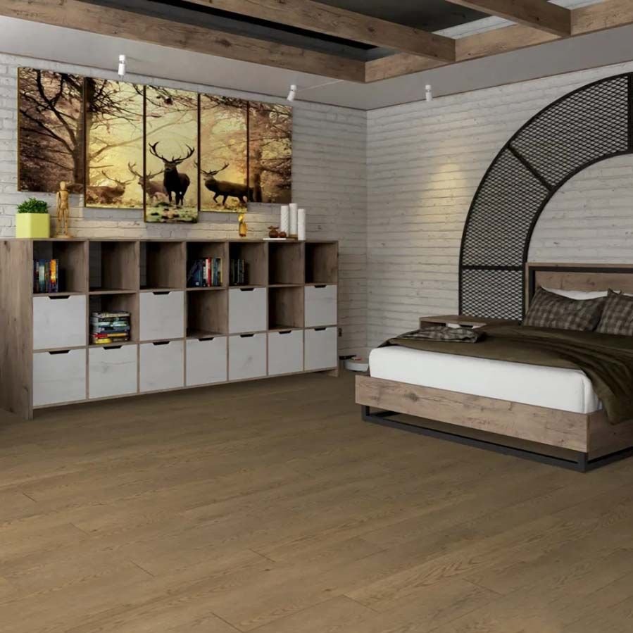 Кварц-виниловая плитка Damy Floor (Деми Флур) Family LVT 2,5/43 Дуб Мокко (Oak Mocha), 0030-6-LVT