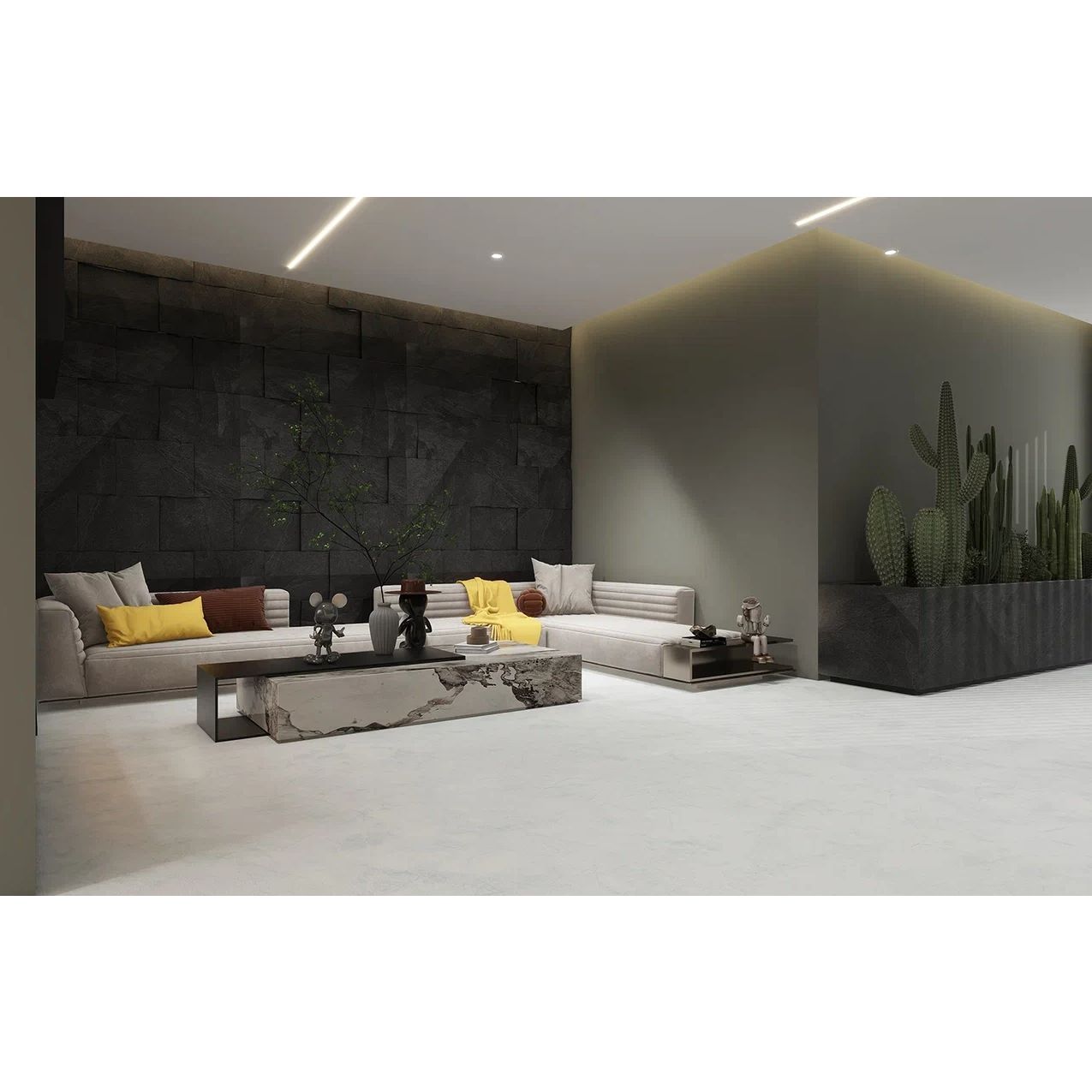 Ламинат Stone Floor (Стоун Флур) MSPC Big Stone 8/43 Серый Мрамор (Gray Marble), DCA5 MP