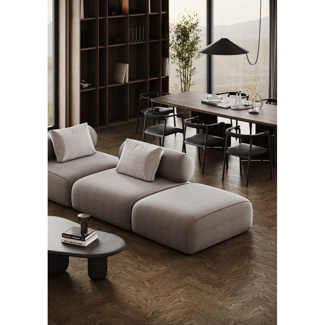 Инженерная доска Quartz Parquet (Кварц Паркет) Штучный паркет 5/34 Дуб Брауни (Oak Brownie), 44-413