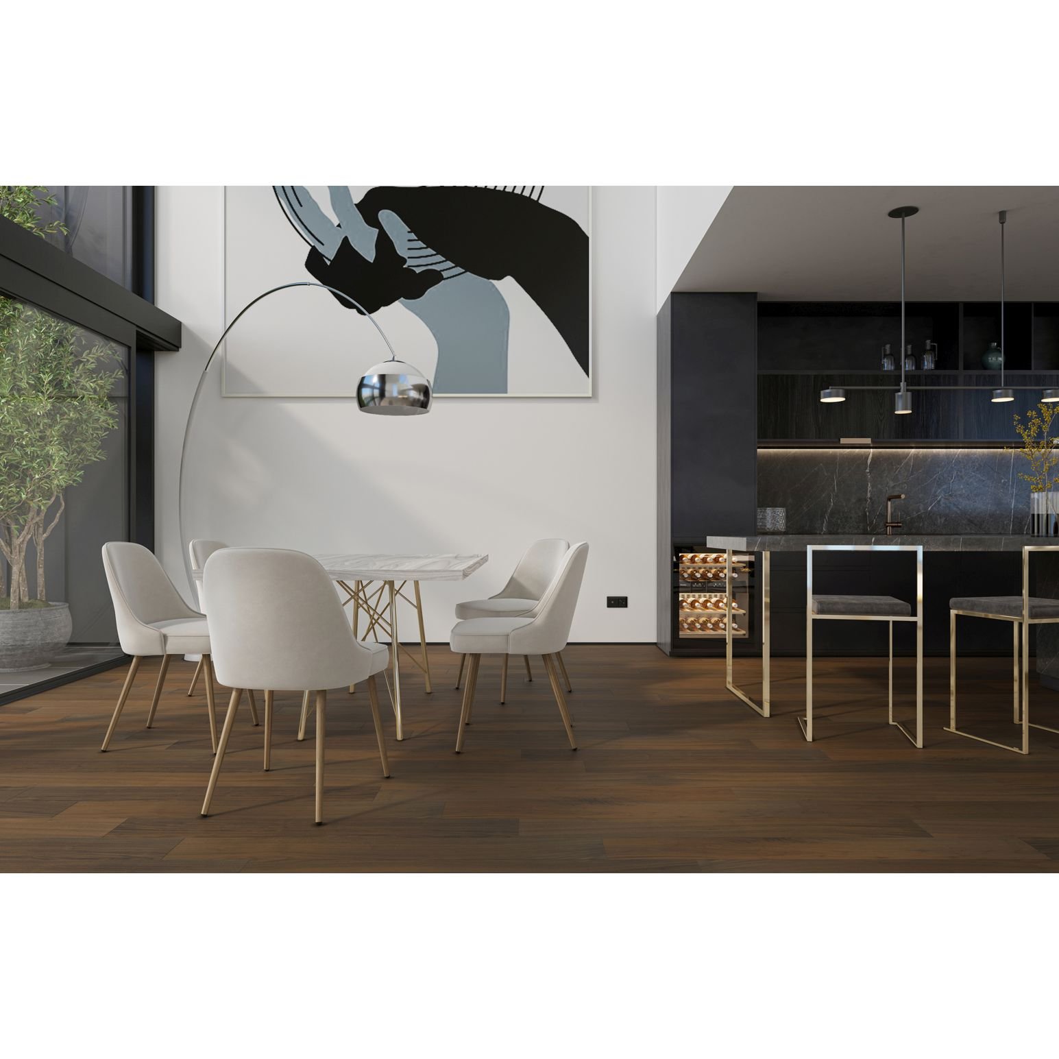Инженерная доска Quartz Parquet (Кварц Паркет) Классик 5/34 Орех Американский (American Walnut), 400-29