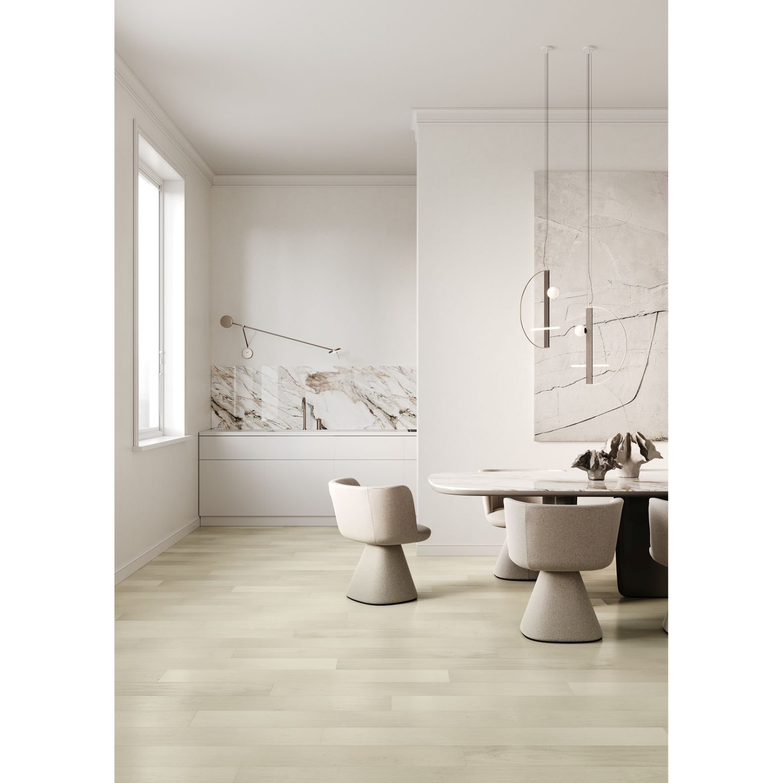 Инженерная доска Quartz Parquet (Кварц Паркет) Классик 5/34 Клен Американский Белый (Maple American White), 400-56