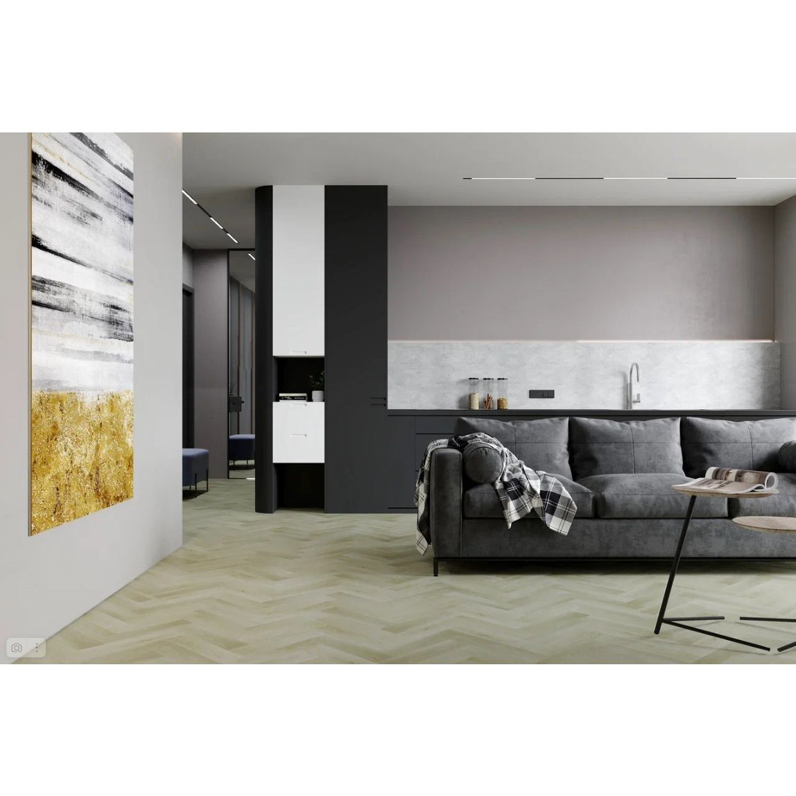 Кварцевый ламинат Fargo (Фарго) 4,5/42 Herringbone Дуб Бирмингем (Oak Birmingham), 44-6191-4