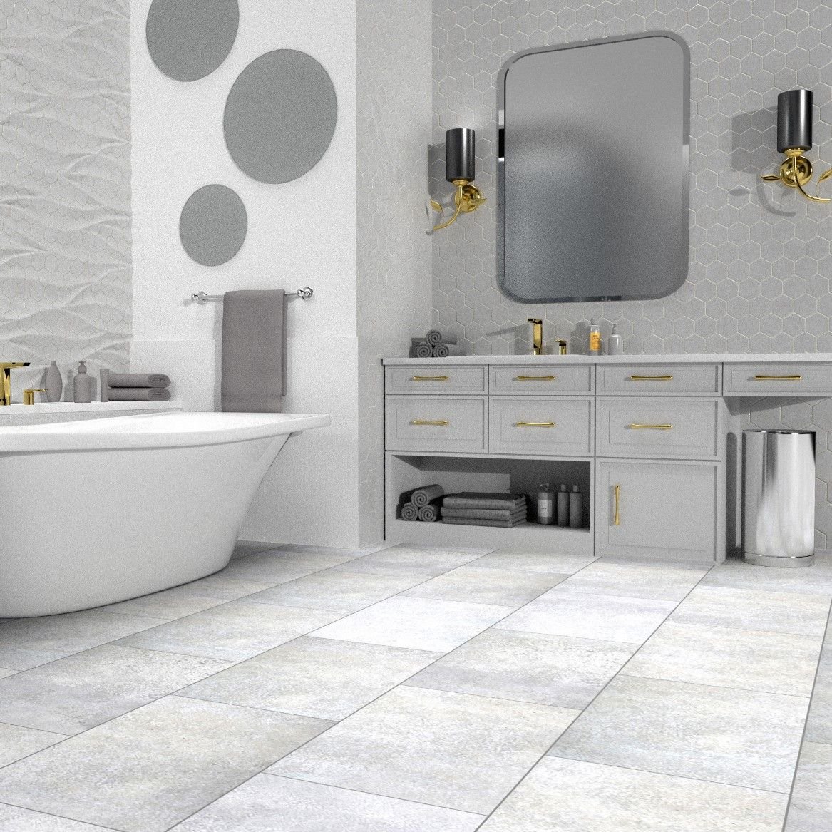 Виниловый SPC ламинат Planker (Планкер) Stone 4/33 Дарк стоун (Dark stone) , 5001