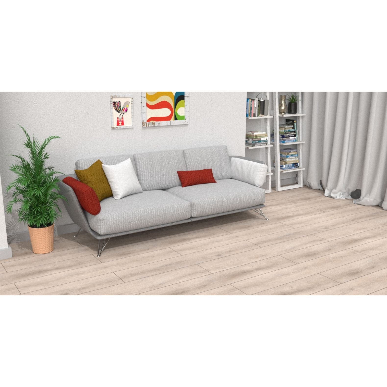 Виниловый SPC ламинат Planker (Планкер) Exceed 4/43 Дуб Старлайт (Oak Starlight) , 6004