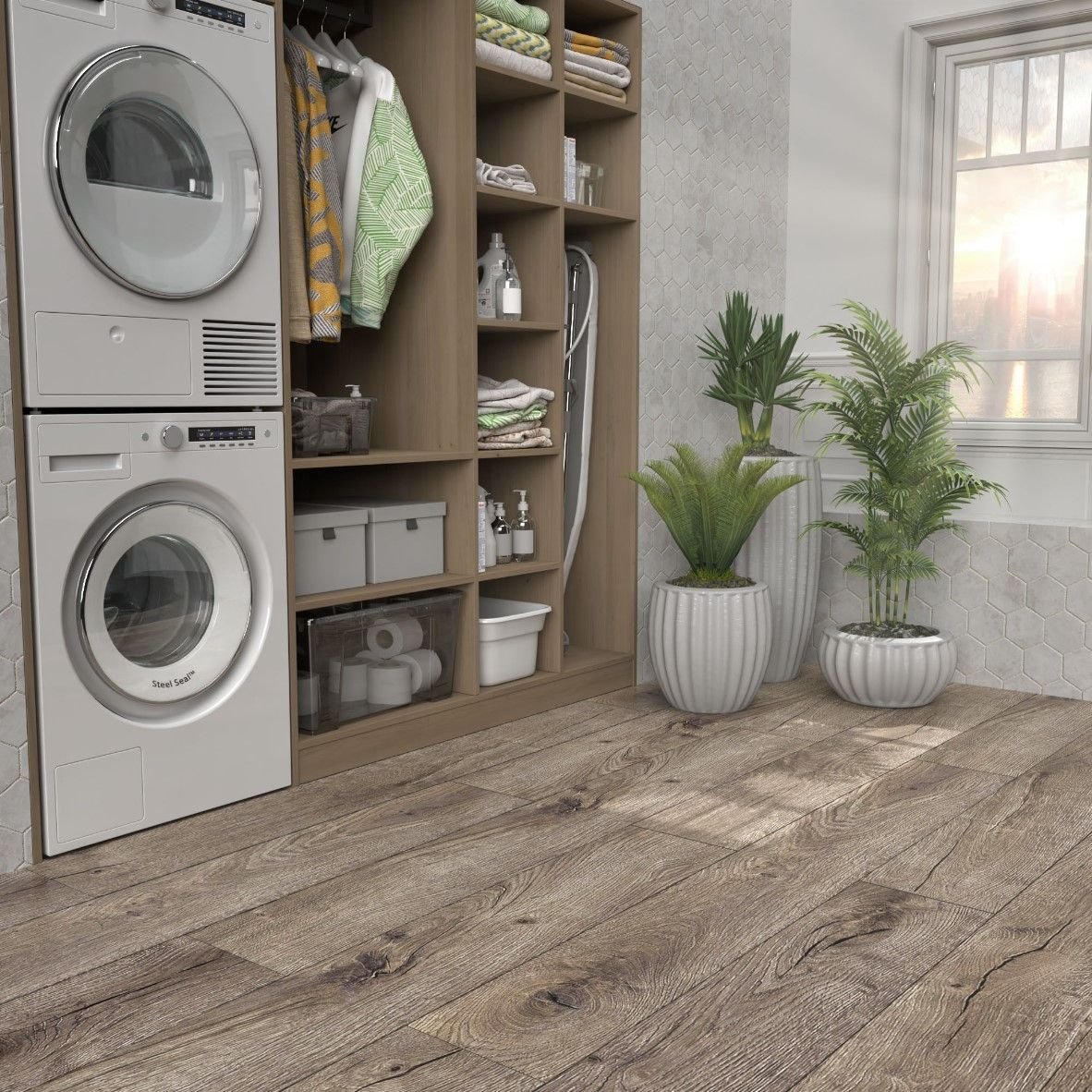 Виниловый SPC ламинат Planker (Планкер) Expert ABA 6,5/43 Дуб Адлер (Oak Adler) , 9009