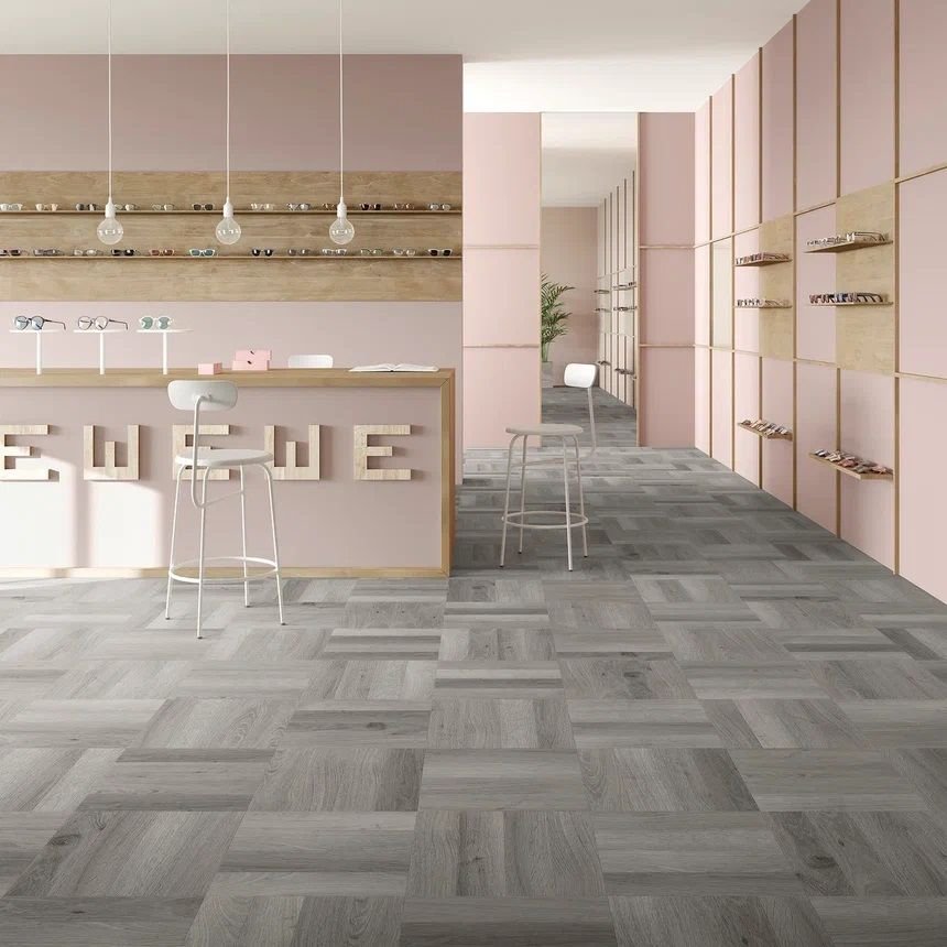 Кварц-виниловая LVT напольная плитка Invictus (Инвиктус) Primus Dryback Parquet 2,5/42 Highland Oak Frosted, 91