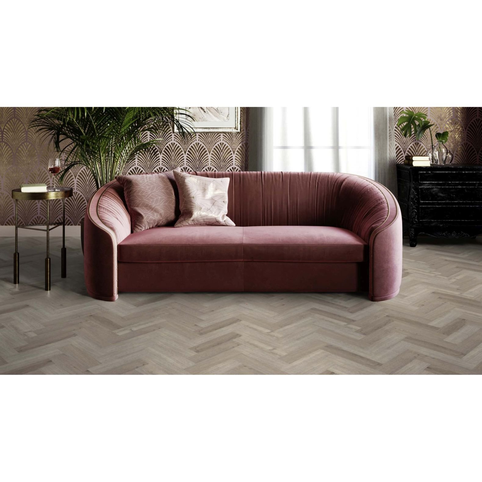 Кварц-виниловая LVT напольная плитка Invictus (Инвиктус) Primus Dryback Parquet 2,5/42 Highland Oak Canyon, 39