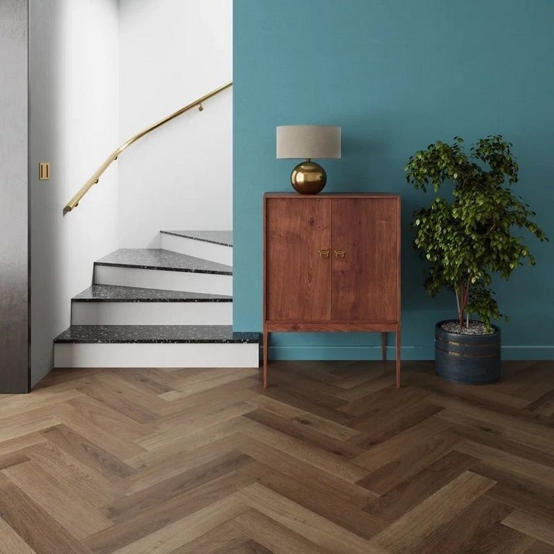 Кварц-виниловая LVT напольная плитка Invictus (Инвиктус) Primus Dryback Parquet 2,5/42 Highland Oak Chocolate, 42