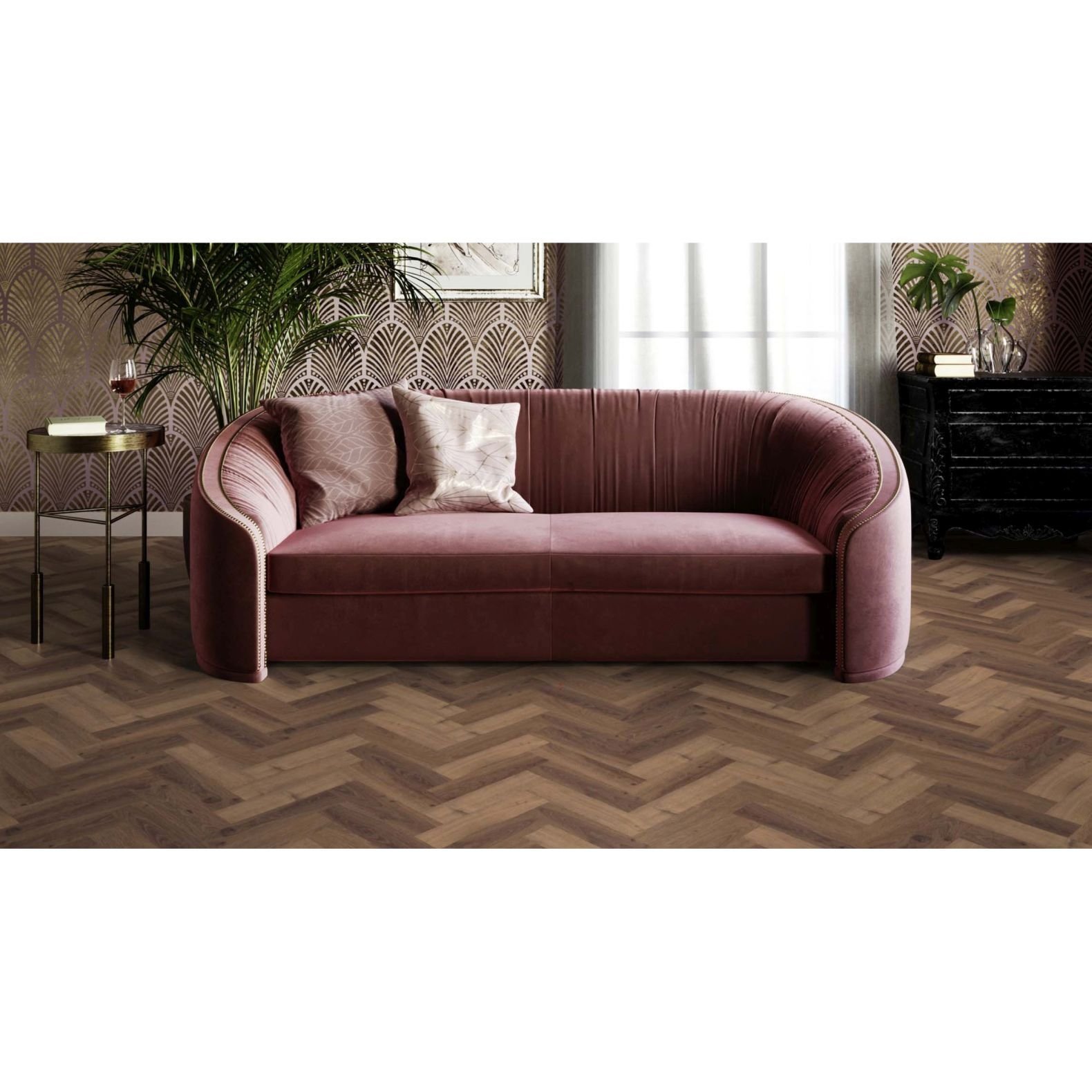 Кварц-виниловая LVT напольная плитка Invictus (Инвиктус) Primus Dryback Parquet 2,5/42 Highland Oak Chocolate, 42
