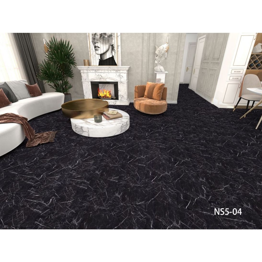 Кварцвиниловая SPC плитка Aspenfloor (Аспенфлор) Natural Stone 4/43 Стоунхендж (Stonehenge), NS5-04