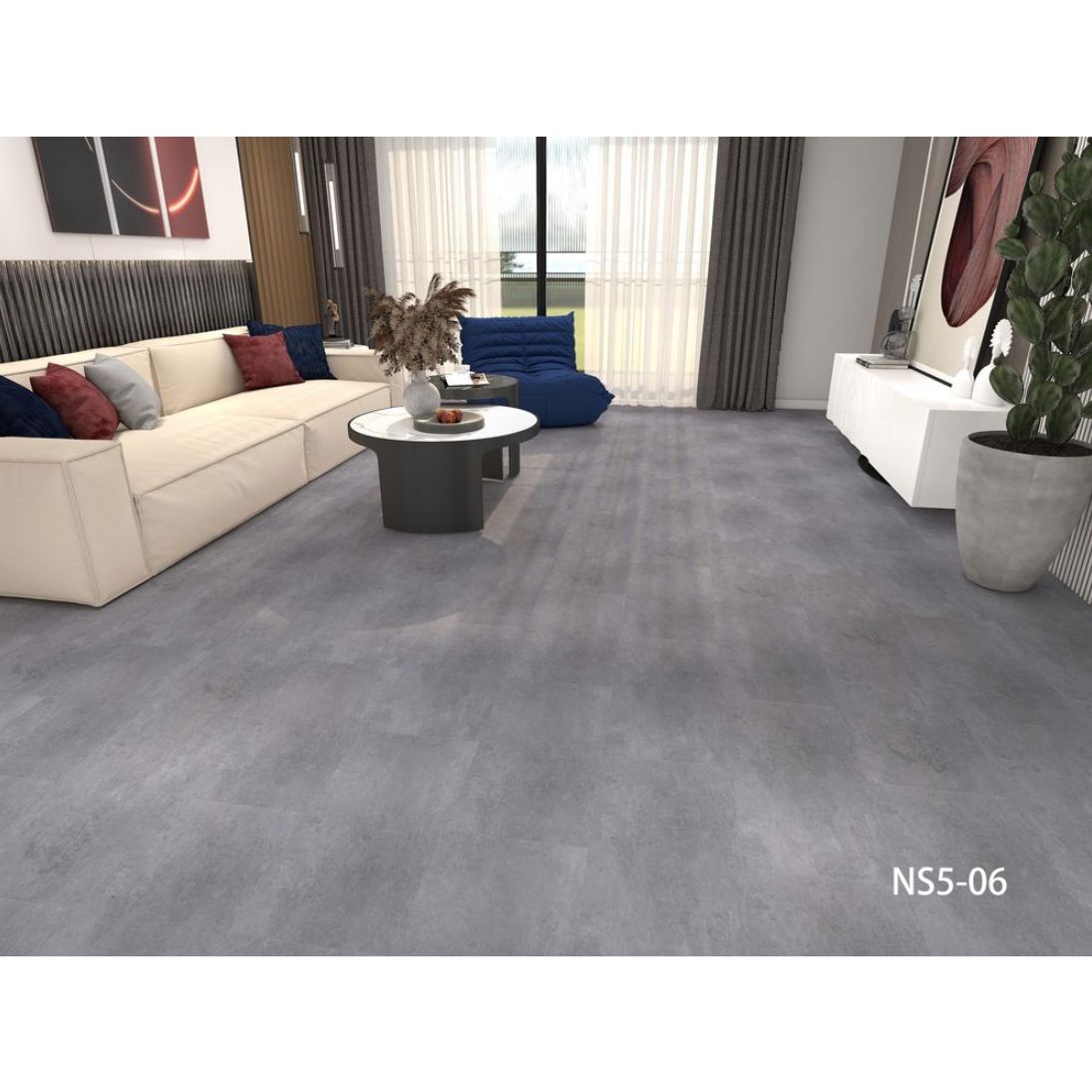 Кварцвиниловая SPC плитка Aspenfloor (Аспенфлор) Natural Stone 4/43 Камелот (Camelot), NS5-06