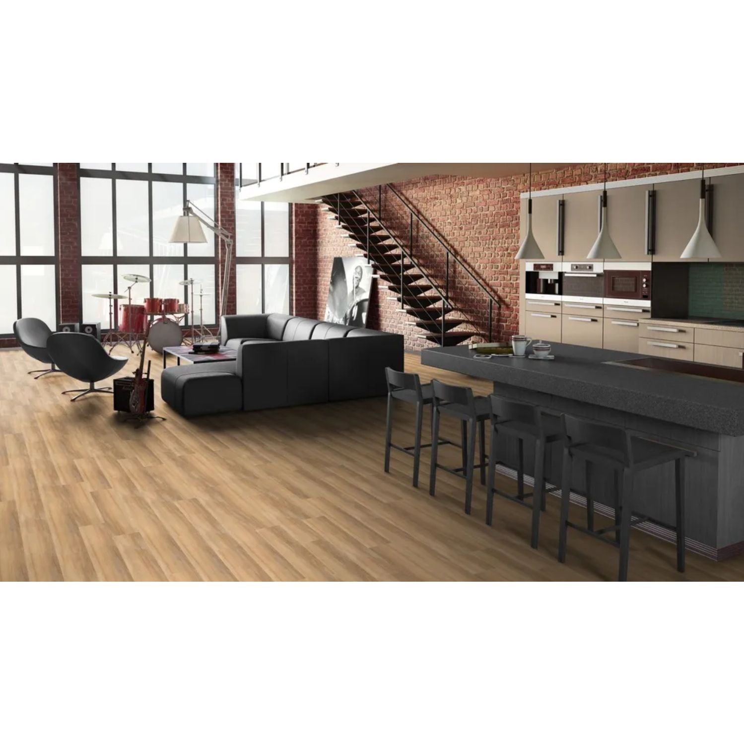 Кварц-виниловая LVT напольная плита Tarkett Art Vinyl Groove 1,85/31 Кертис (Curtis), 277031004