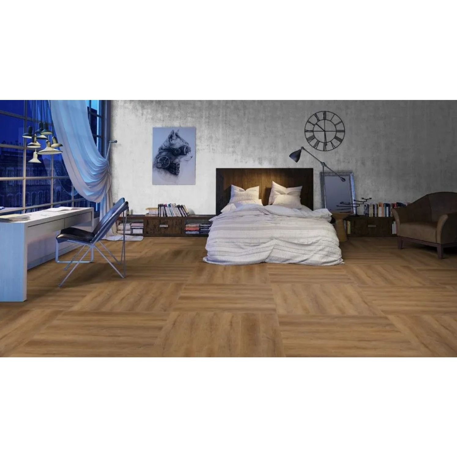 Кварц-виниловая LVT напольная плита Tarkett (Таркетт) Art Vinyl Groove 1,85/31 Сэм (Sam) , 277031006