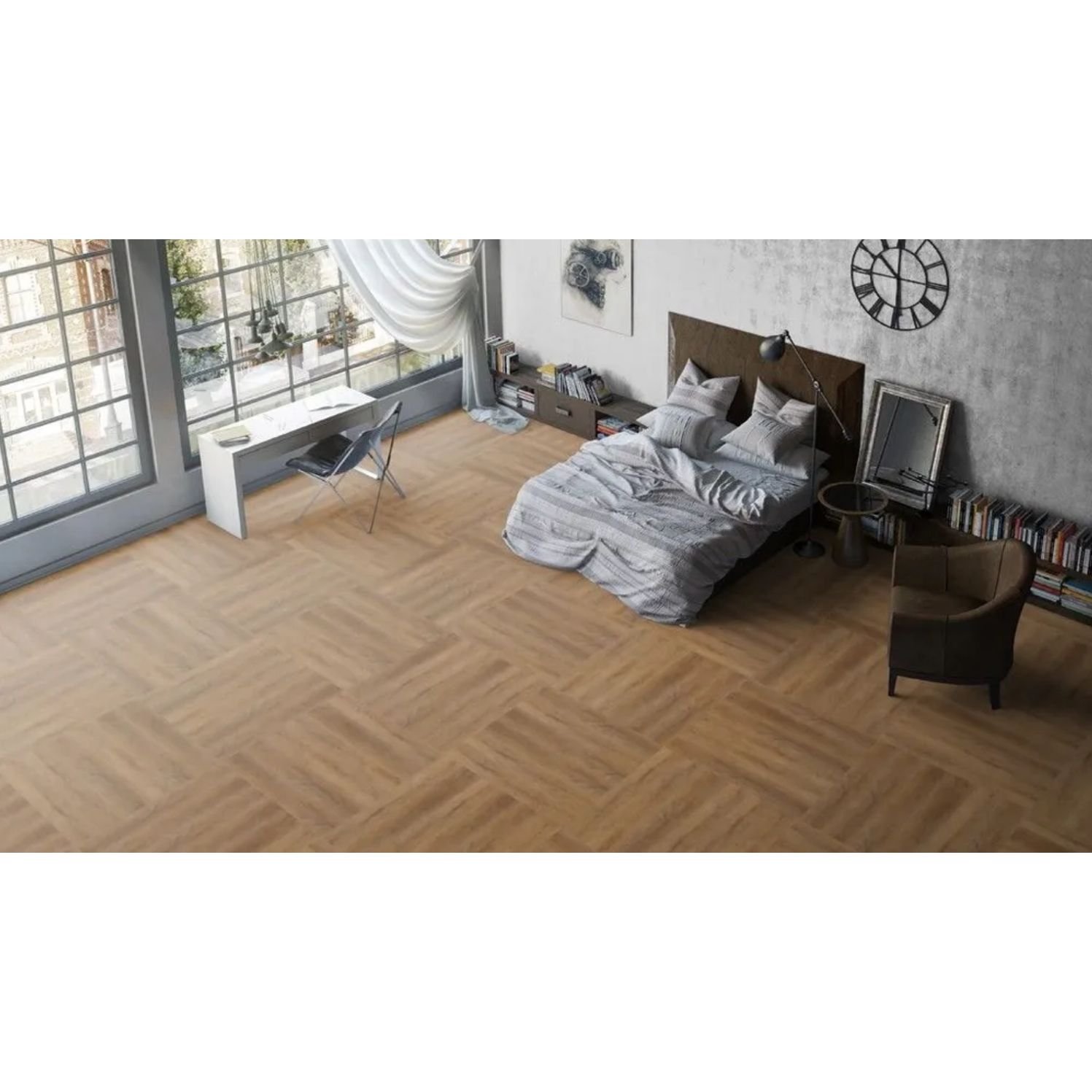 Кварц-виниловая LVT напольная плита Tarkett (Таркетт) Art Vinyl Groove 1,85/31 Сэм (Sam) , 277031006