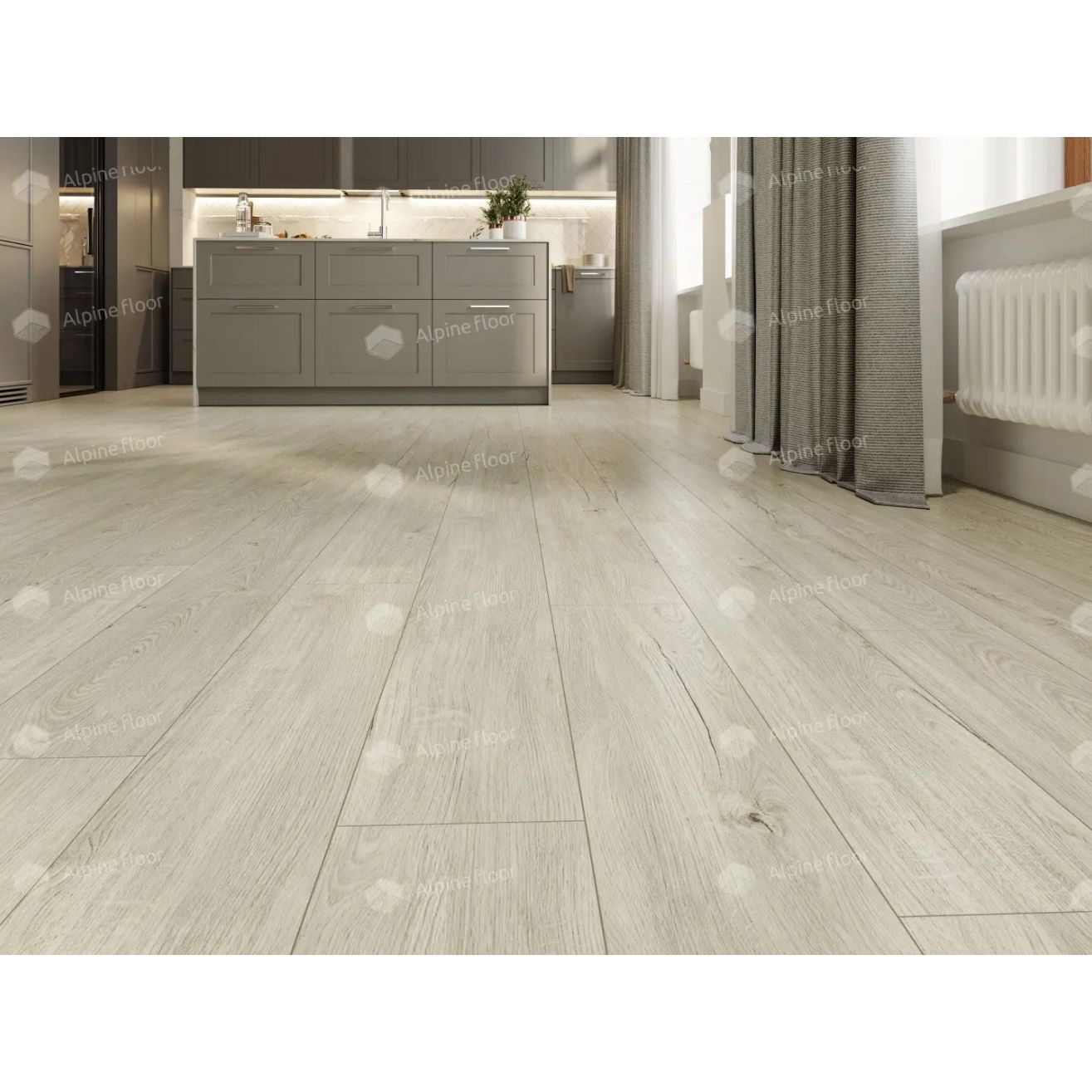 Виниловый пол Alpine Floor (Альпин Флор) Sequoia 4/43 Секвойя Снежная (Sequoia Snowy), ЕСО6-8
