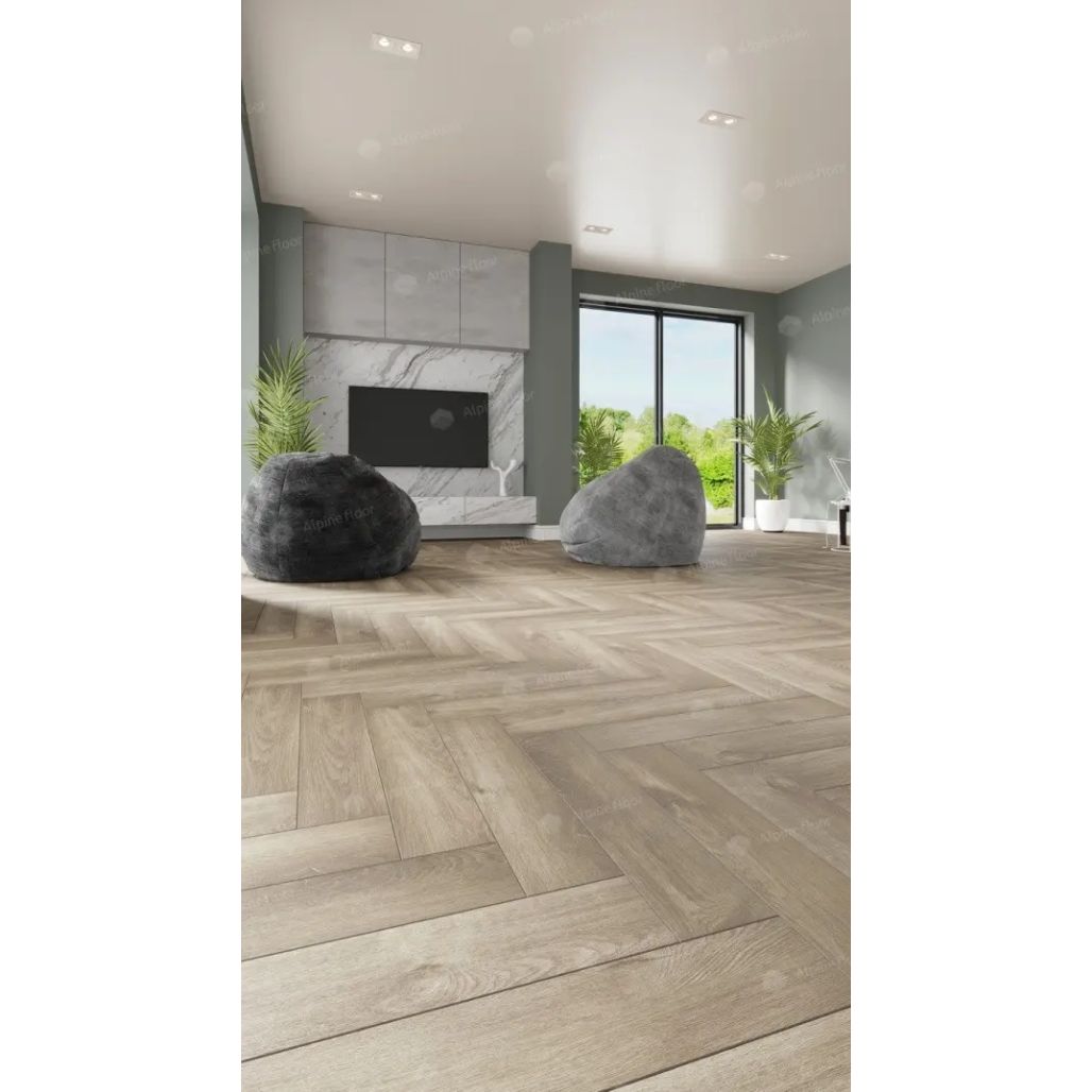 Виниловый пол Alpine Floor (Альпин Флор) Parquet Light 4/43 Дуб Натуральный Отбеленный (Oak Natural Bleached), ЕСО 13-5 MC