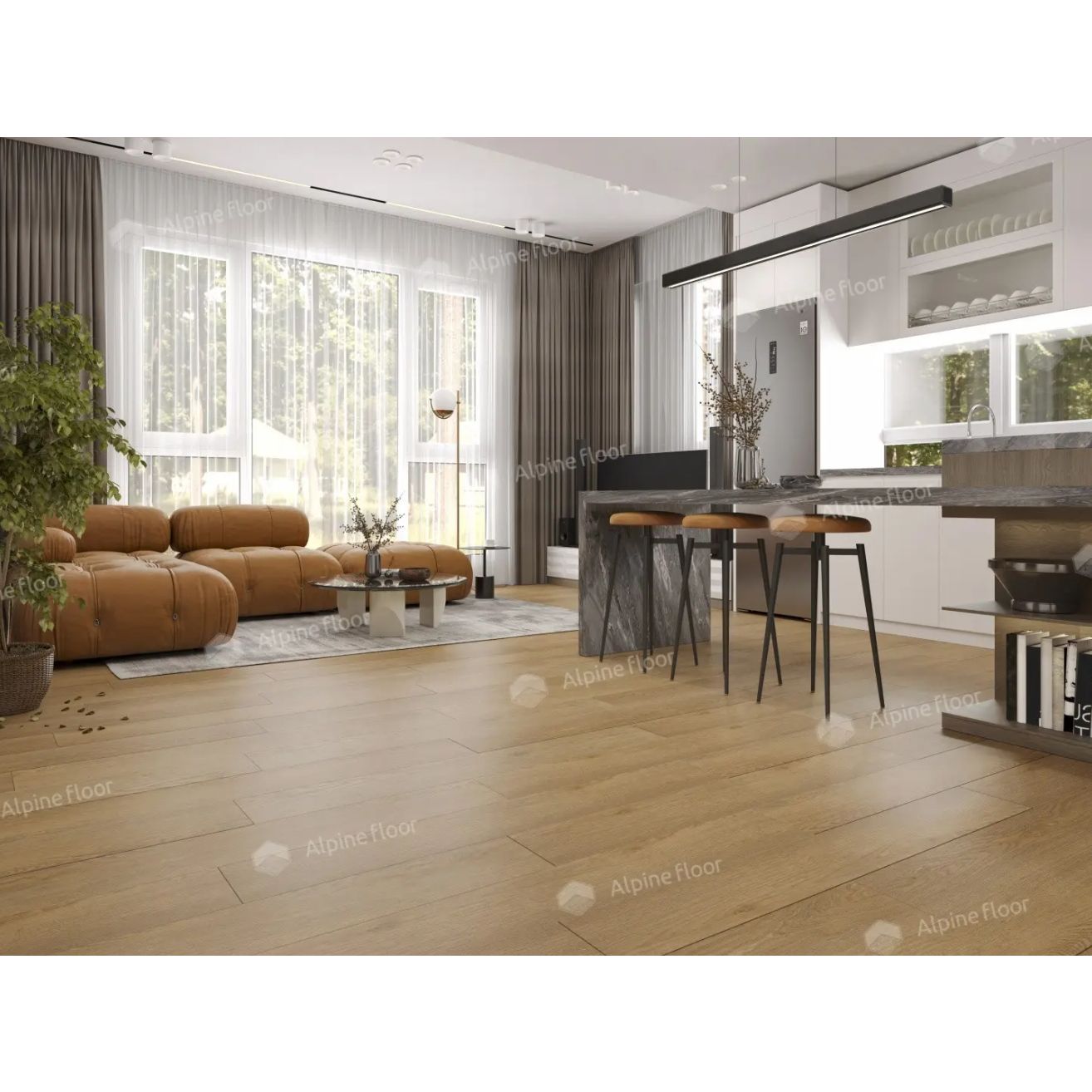 Виниловый пол Alpine Floor (Альпин Флор) Classic 4/43 Клен классический (Classic Maple), ECO 173-6 MC