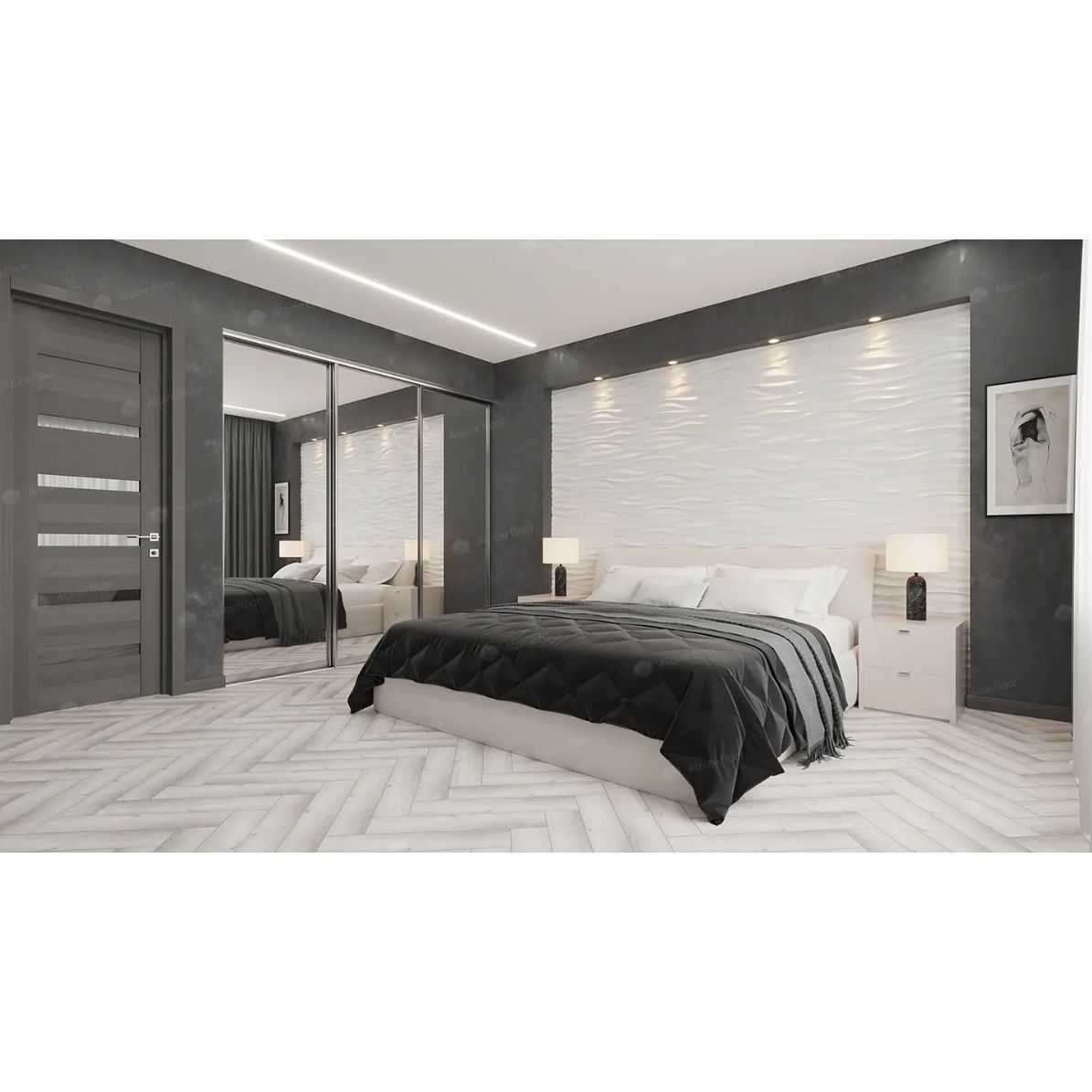 Виниловый пол Alpine Floor (Альпин Флор) Parquet Light 4/43 Дуб Альхена (Oak Alhena), ЕСО 13-12 MC