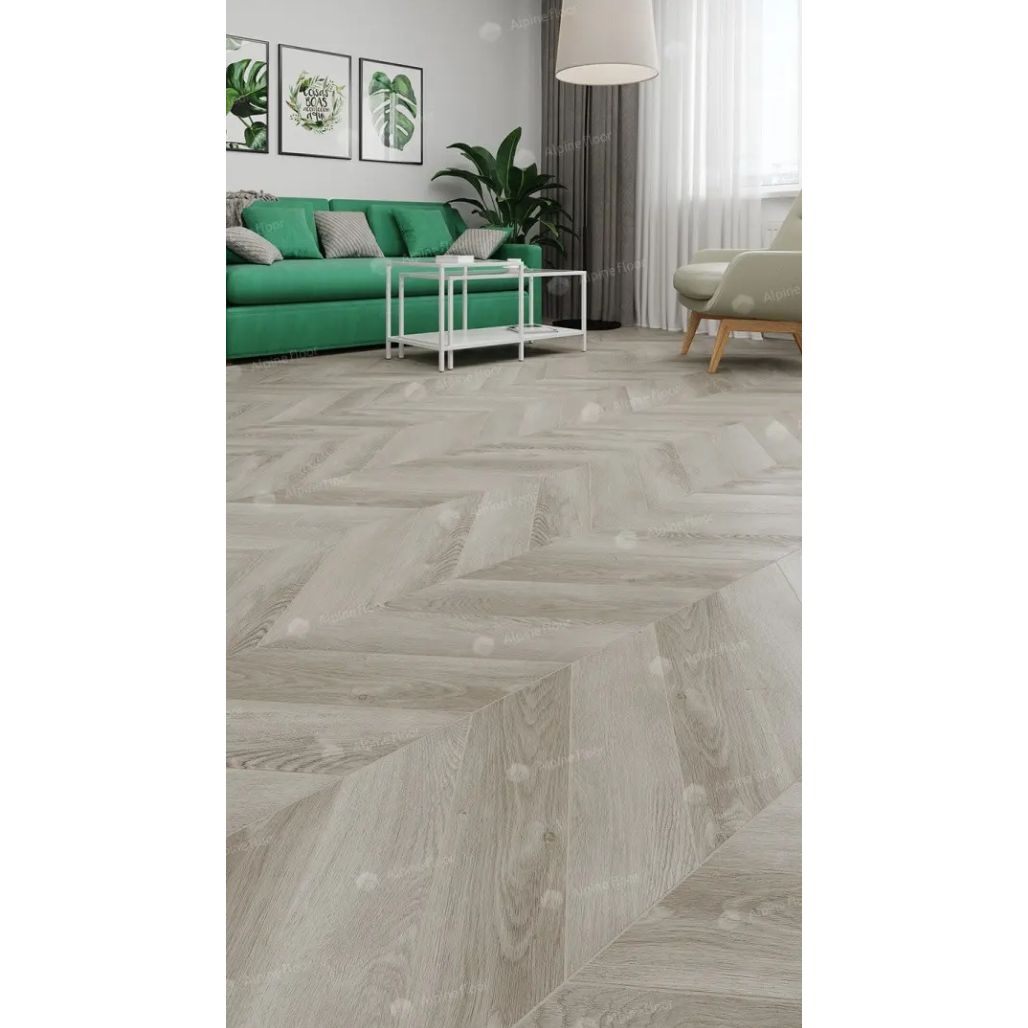 Виниловый SPC ламинат Alpine Floor (Альпин Флор) Chevron Alpine 5/43 Дуб Фантазия (Oak Fantasy), ЕСО 18-1 MC