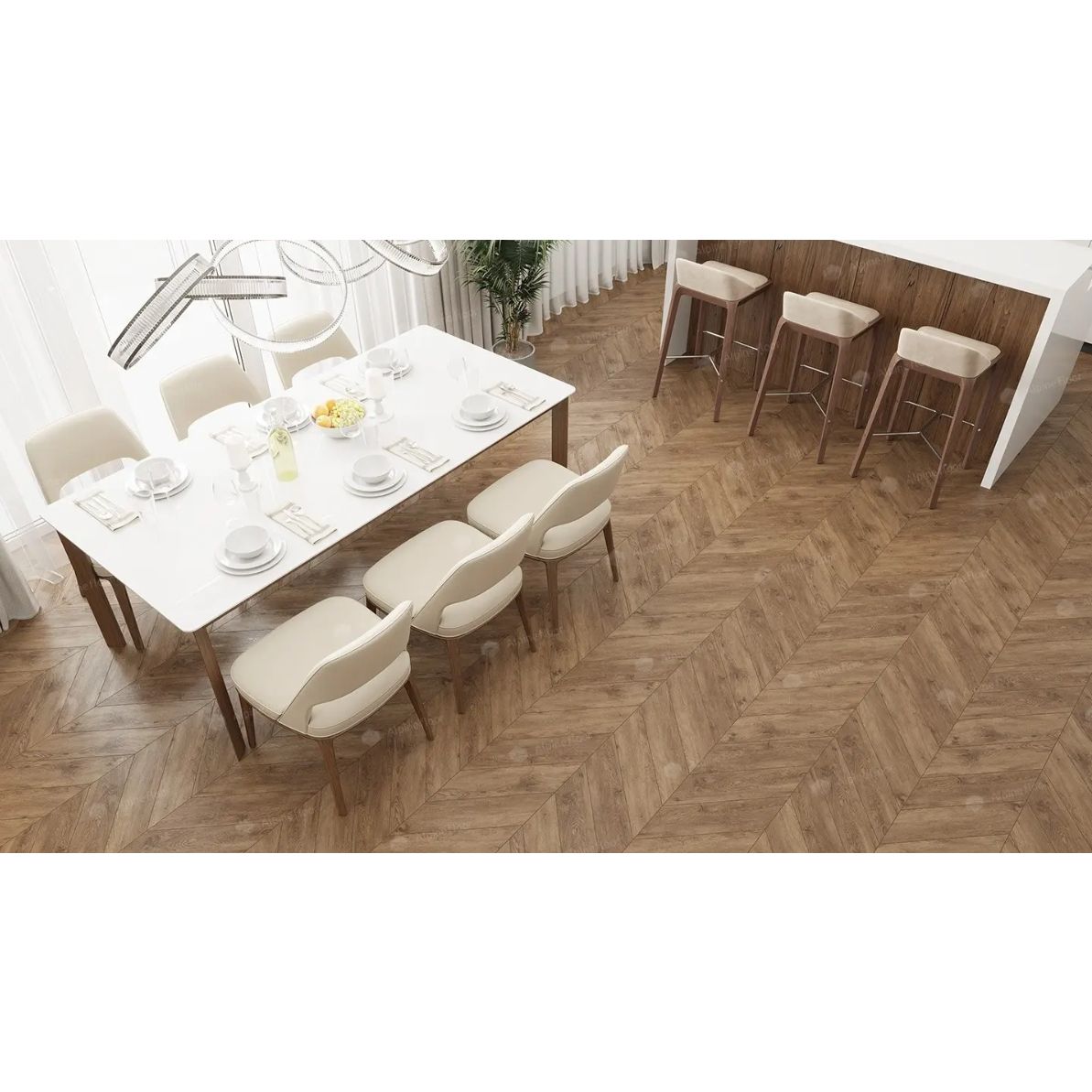 Виниловый SPC ламинат Alpine Floor (Альпин Флор) Chevron Alpine 5/43 Гевуина (Gevuina), ЕСО 18-10 MC