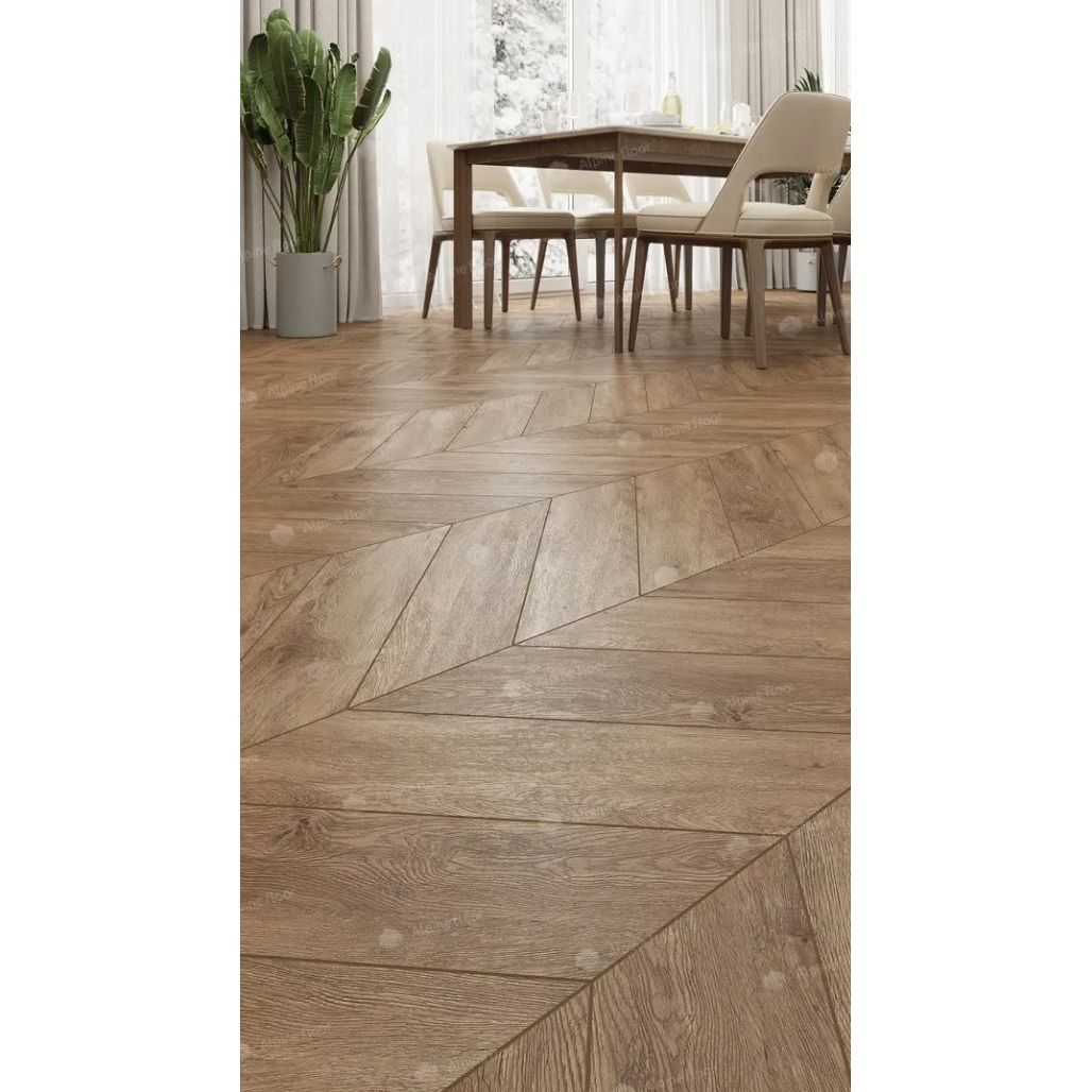 Виниловый SPC ламинат Alpine Floor (Альпин Флор) Chevron Alpine 5/43 Гевуина (Gevuina), ЕСО 18-10 MC