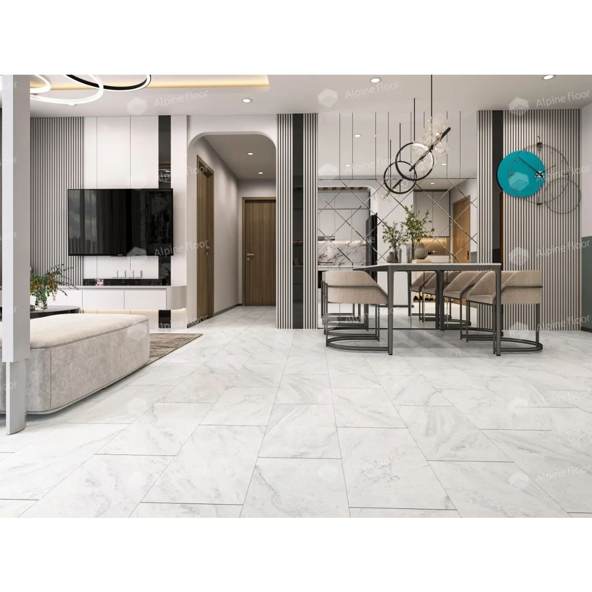 Кварц-виниловая LVT напольная плитка Alpine Floor (Альпин Флор) Light Stone 2,5/43 Вердон (Verdon), ЕСО 15-4
