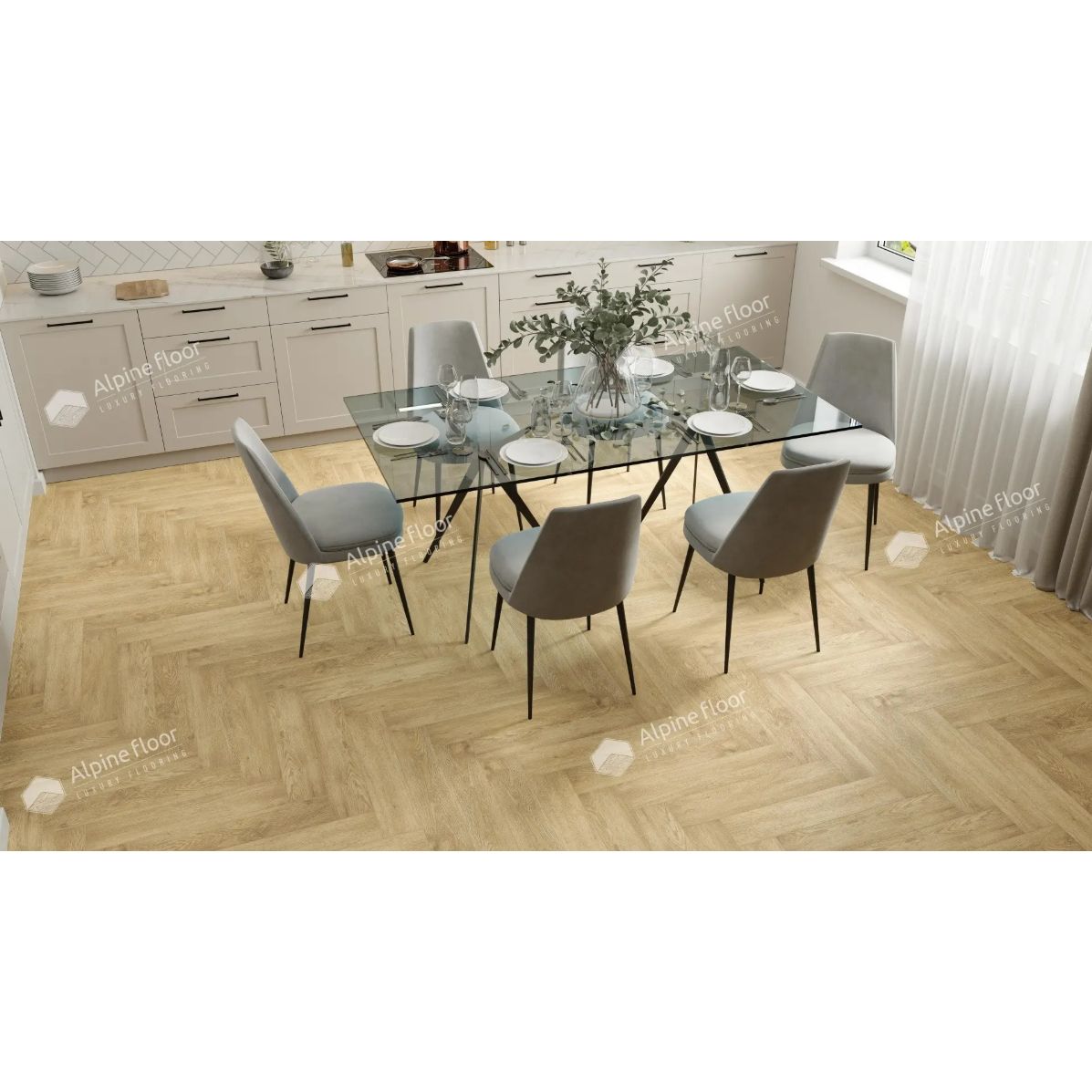 Виниловый ламинат Alpine Floor (Альпин Флор) Parquet LVT 2,5/43 Дуб Ваниль Селект (Oak Vanilla Select), ЕСО 16-3