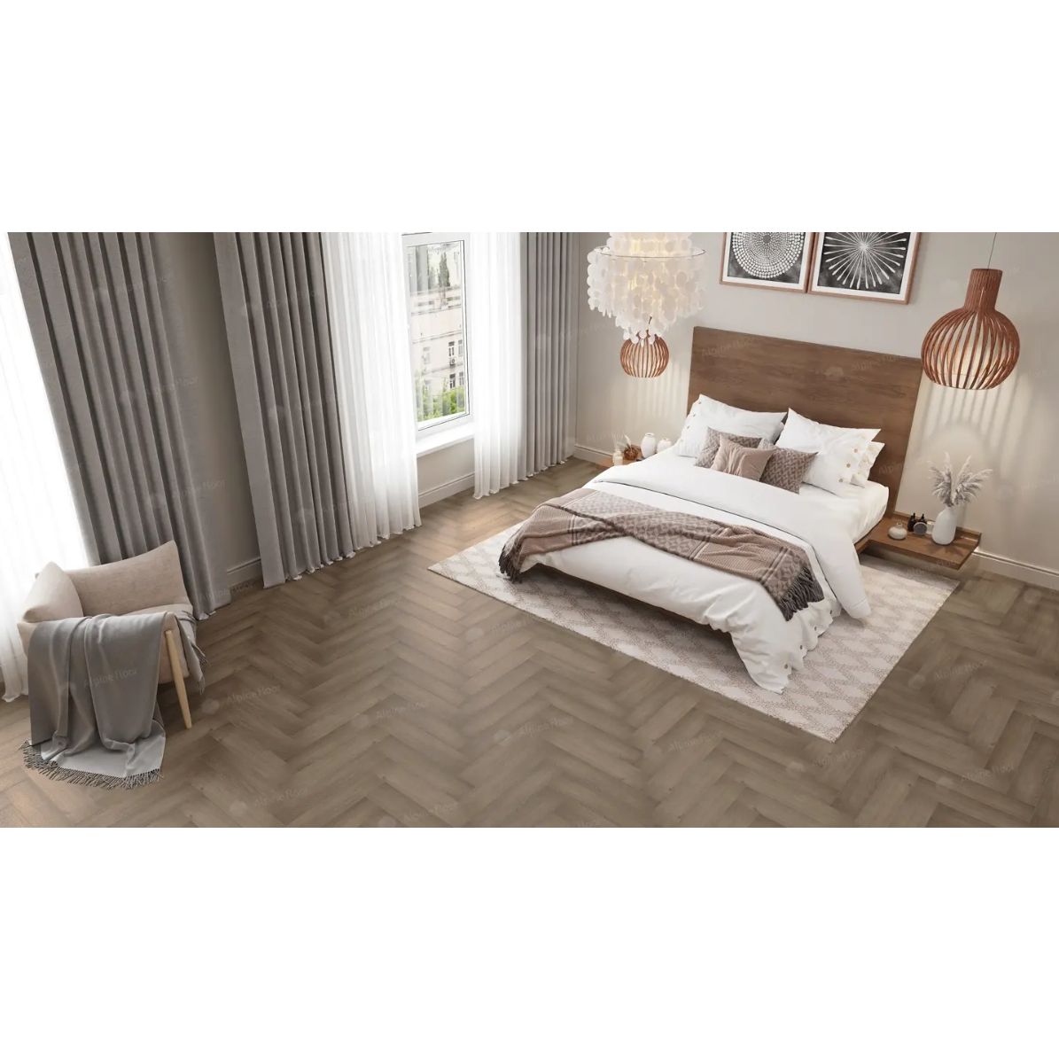 Виниловый SPC ламинат Alpine Floor (Альпин Флор) Parquet Premium ABA 8/43 Дуб Насыщенный (Oak Rich), ЕСО 19-7 MC