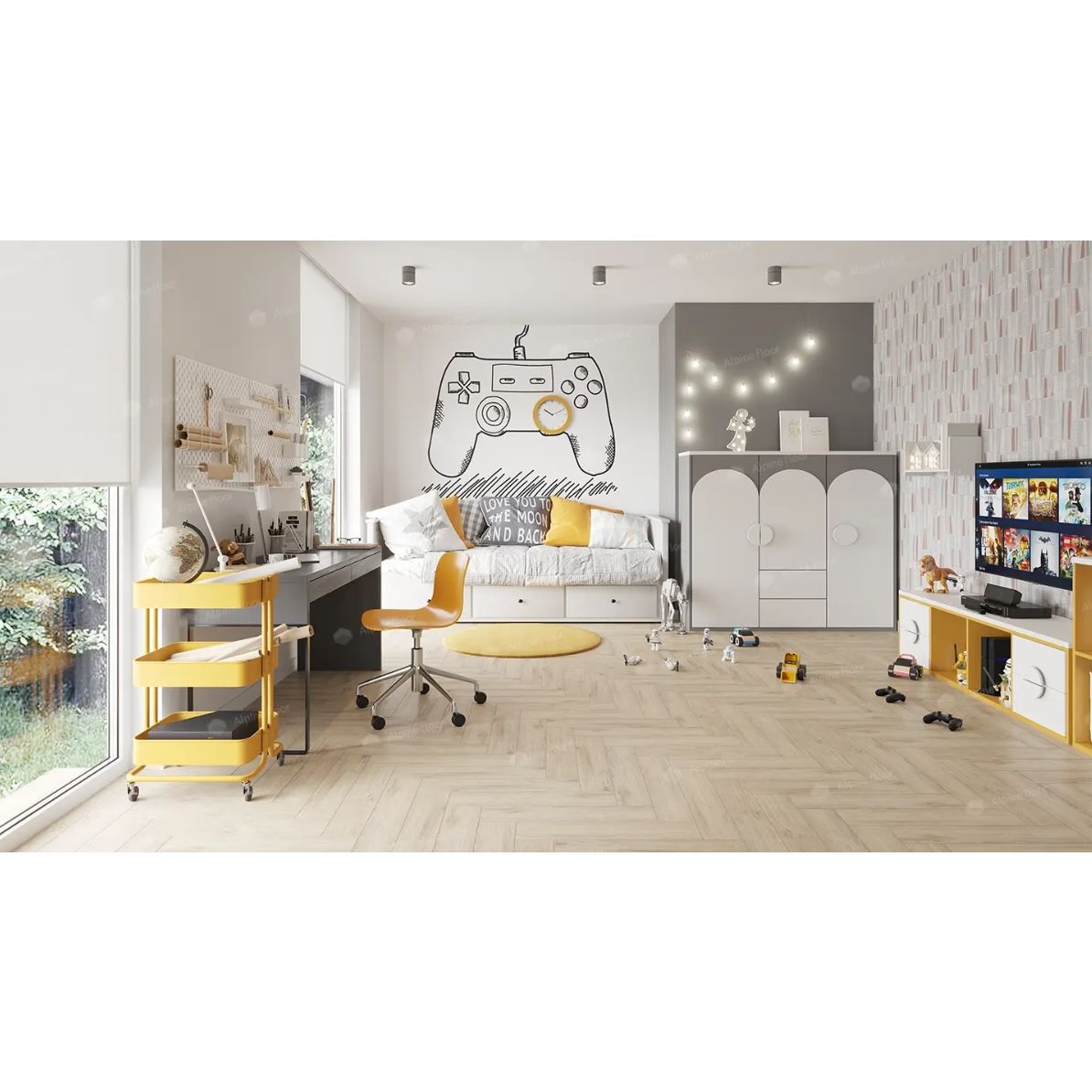 Виниловый SPC ламинат Alpine Floor (Альпин Флор) Parquet Premium ABA 8/43 Дуб Медия (Oak Media), ЕСО 19-20 MC