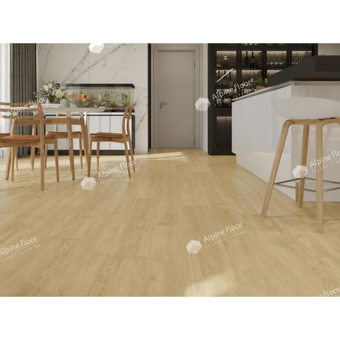 Виниловый пол Alpine Floor (Альпин Флор) Ultra 2/34 Дуб Кремовый (Oak Cream), ЕСО5-23