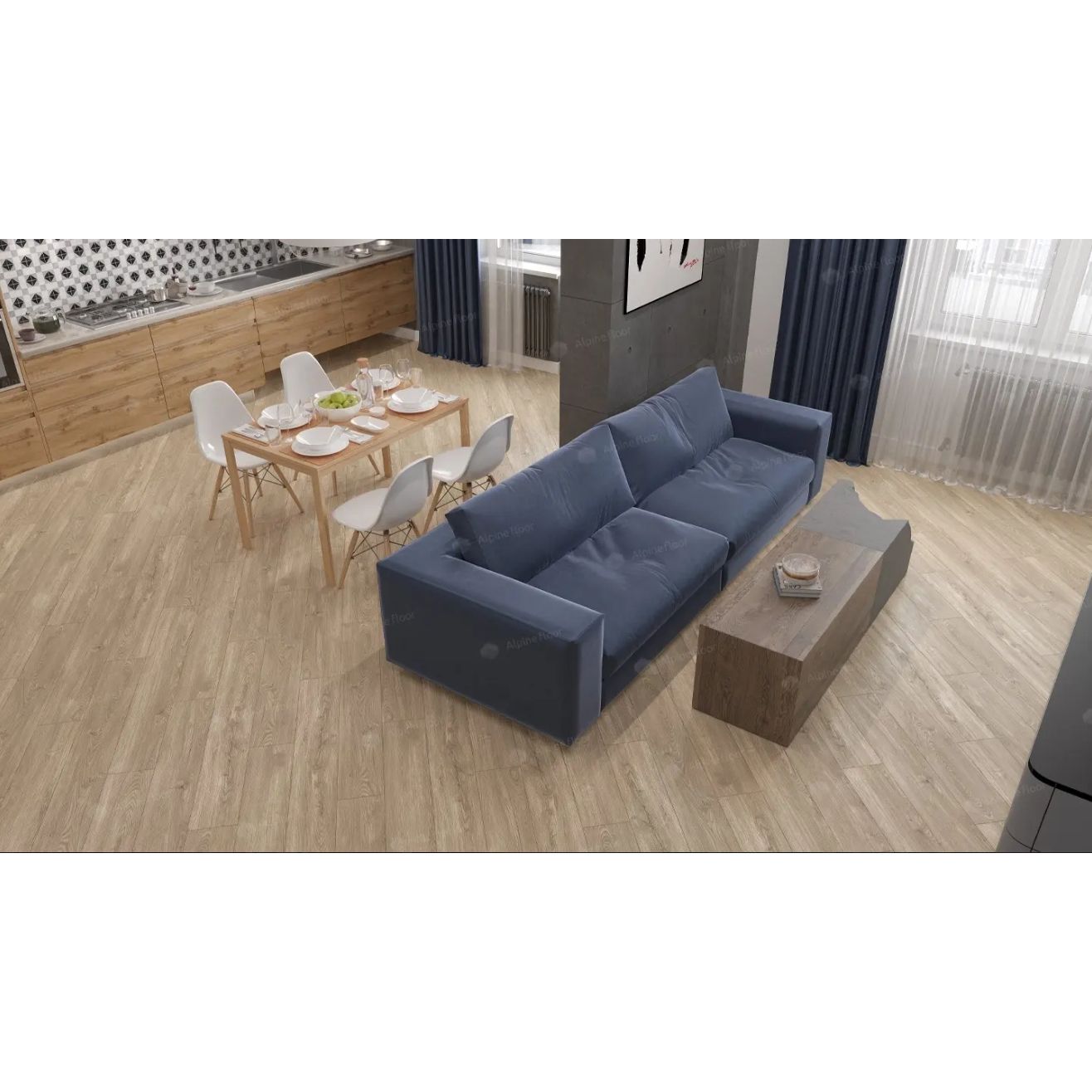 Виниловый пол Alpine Floor (Альпин Флор) Sequoia 3,2/43 Секвойя коньячная (Cognac Sequoia), ЕСО6-2