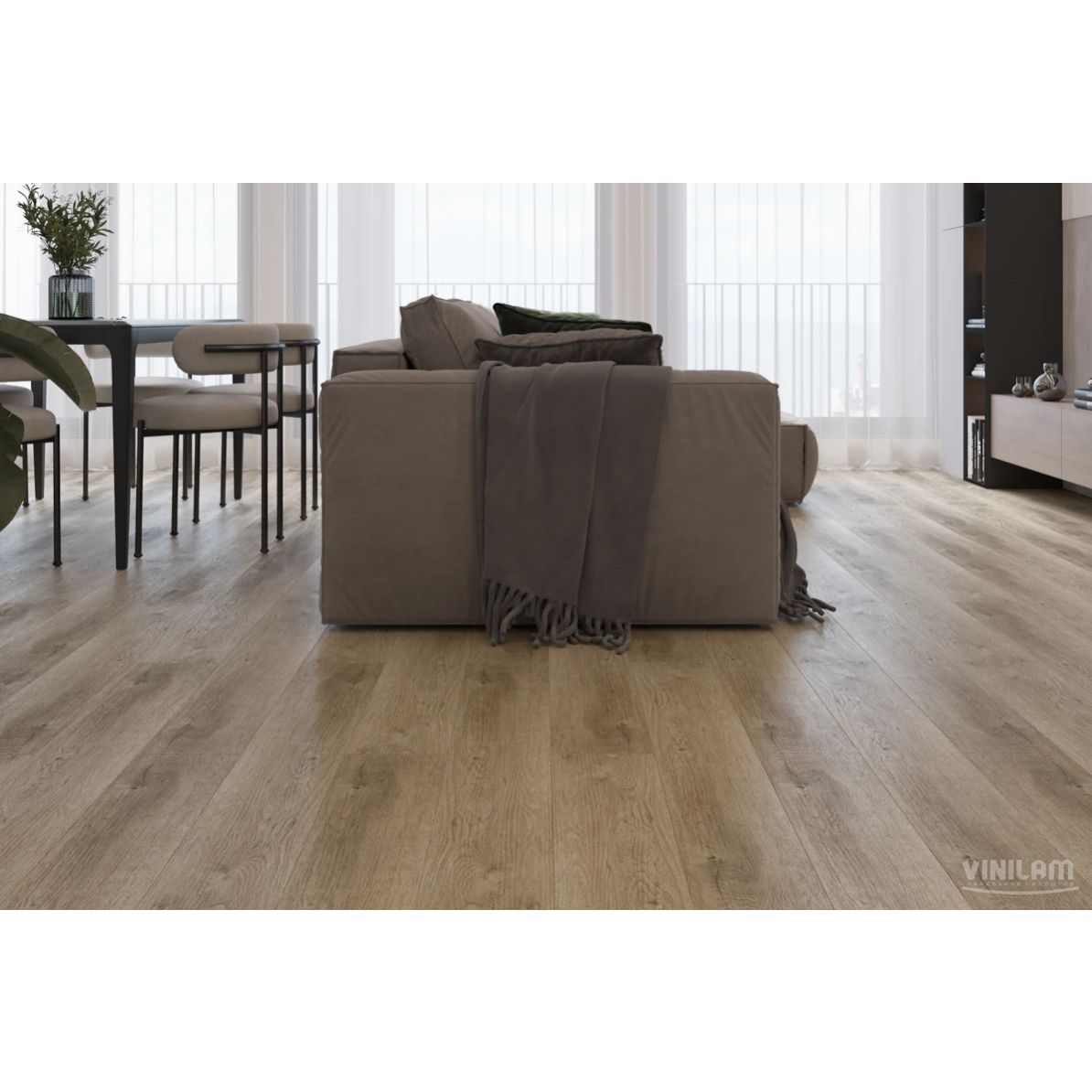 Виниловый пол Vinilam (Винилам) Click Дуб Кассель 3,7/43 (Oak Kassel), 8861