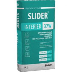 Штукатурка гипсовая Dauer (Дауэр) Slider Interier 37W ручного нанесения легкая белая (класс 60/2,0) 30 кг