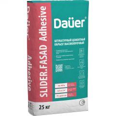 Штукатурный цементный обрызг Dauer (Дауэр) Slider Fasad Adhesive высокопрочный красный (класс КП IV) 25 кг