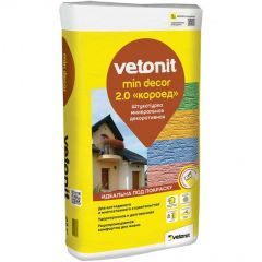 Штукатурка минеральная декоративная Weber-Vetonit (Ветонит) Min Decor Короед 2 мм серый 25 кг