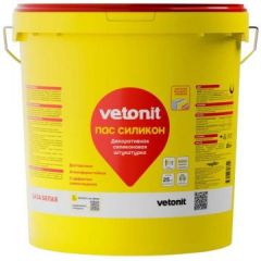 Штукатурка силиконовая декоративная Weber-Vetonit (Ветонит) Пас Силикон Шуба 2 мм белый 25 кг