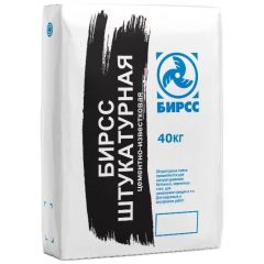 Известковая штукатурка БИРСС (BIRSS) 43 по дереву, кирпичу и камню серая 40 кг