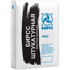 Известково-цементная штукатурка паропроницаемая БИРСС (BIRSS) 43 С5 Накрывка Серая 40 кг