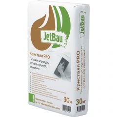 Штукатурка гипсовая лёгкая Jetbau (Джетбау) Кристалл PRO 30 кг