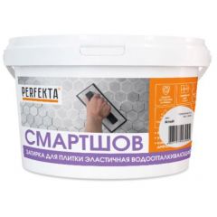 Затирка цементная Perfekta (Пэрфекта) Смартшов для плитки эластичная водоотталкивающая белый 2 кг